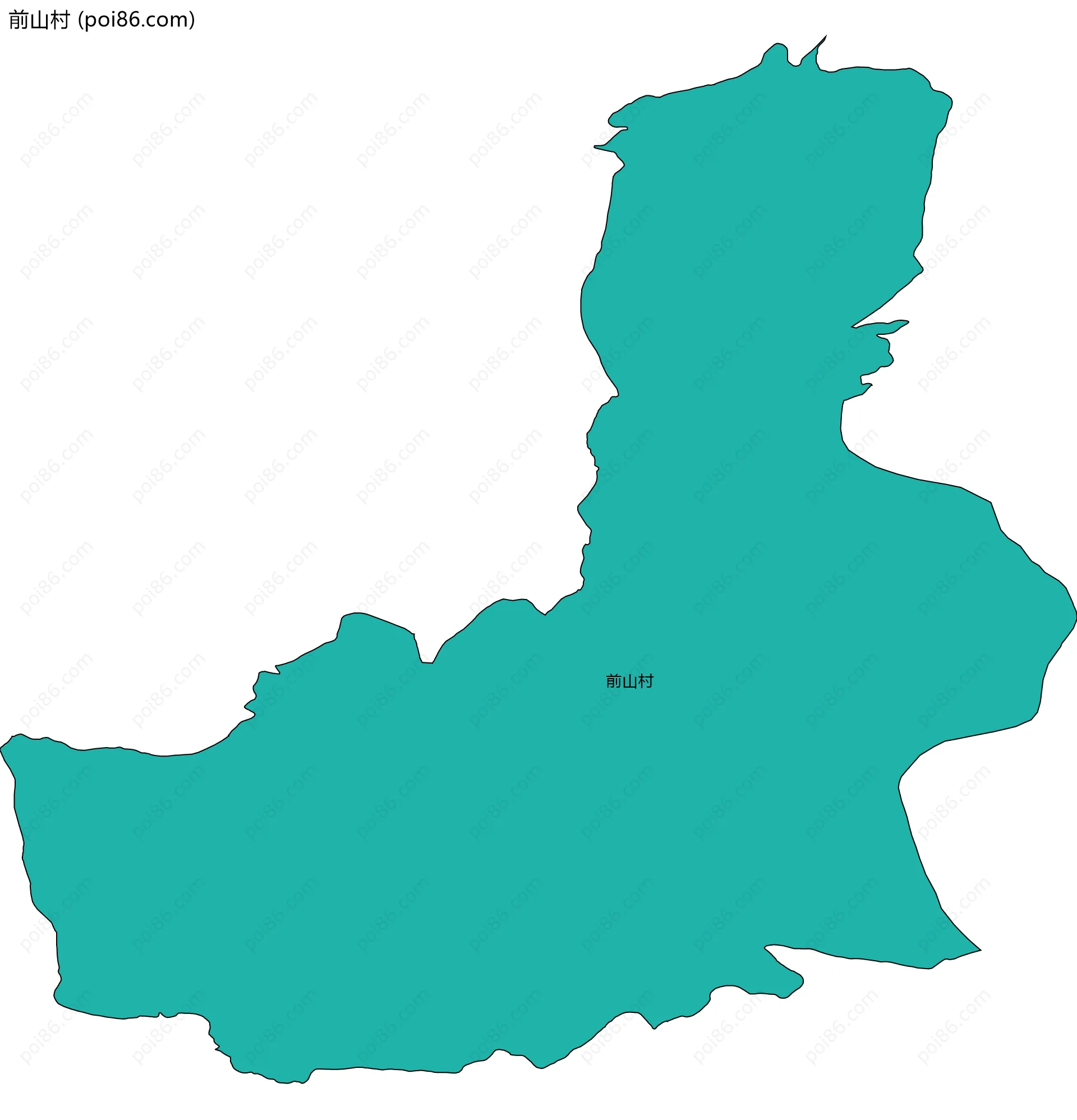 前山村边界地图