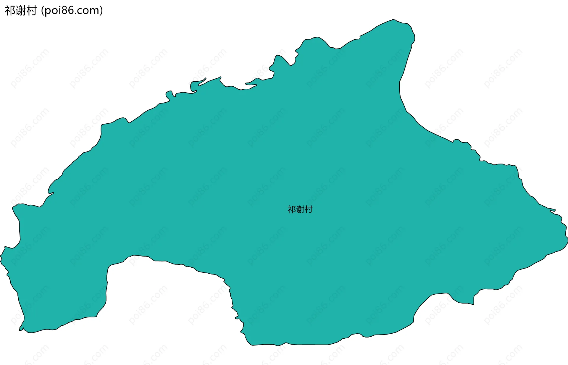 祁谢村边界地图