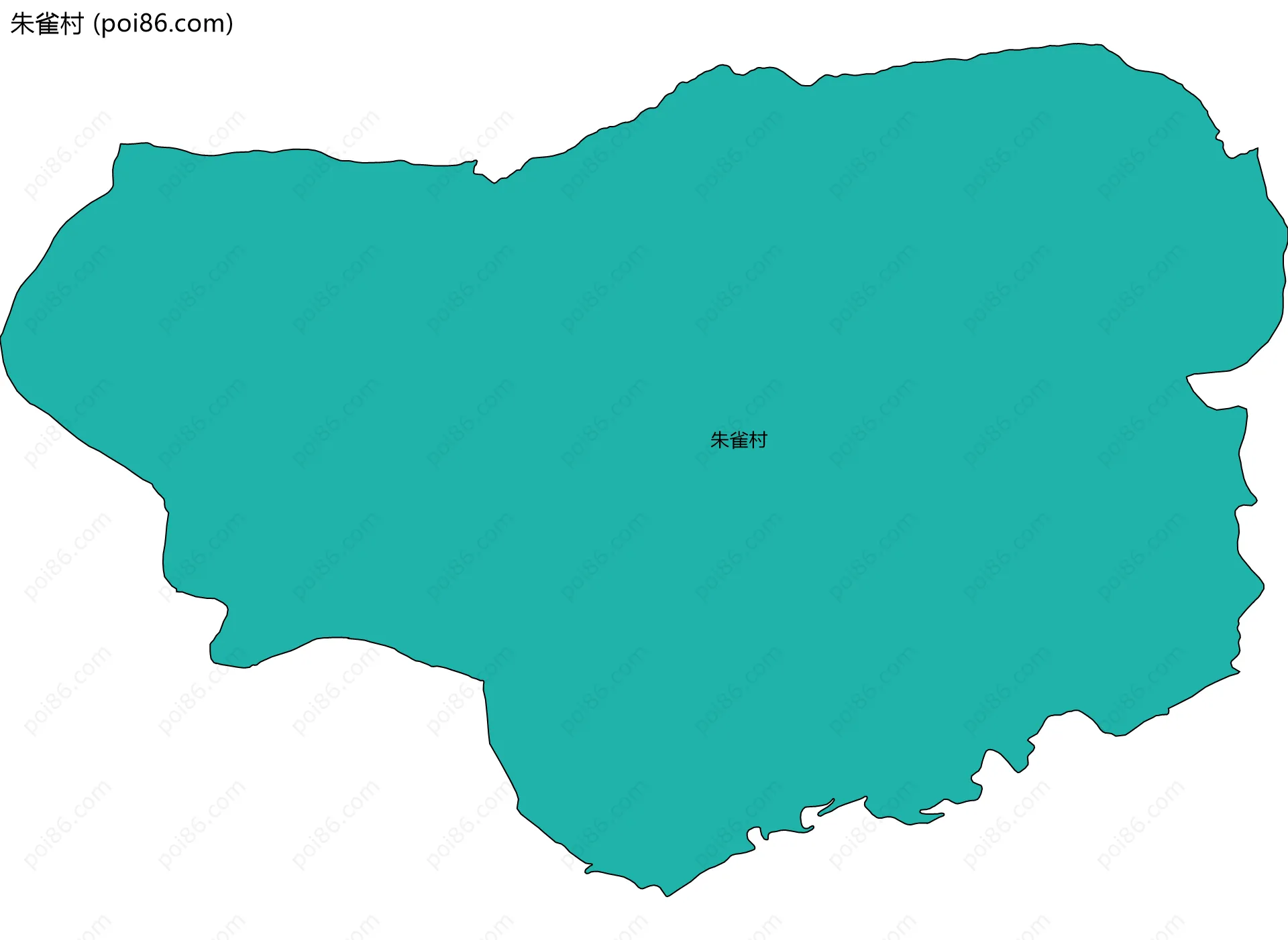 朱雀村边界地图