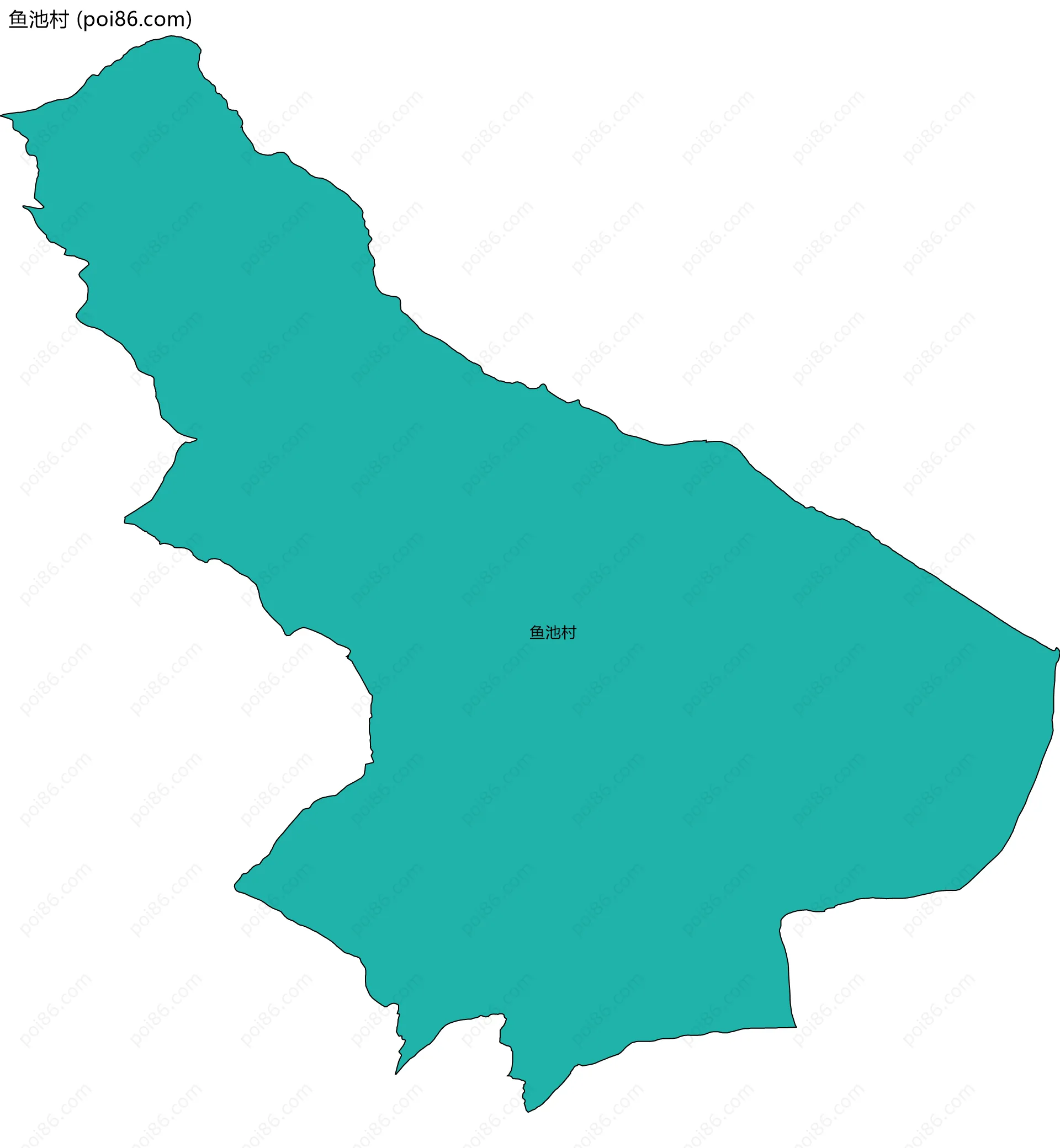 鱼池村边界地图