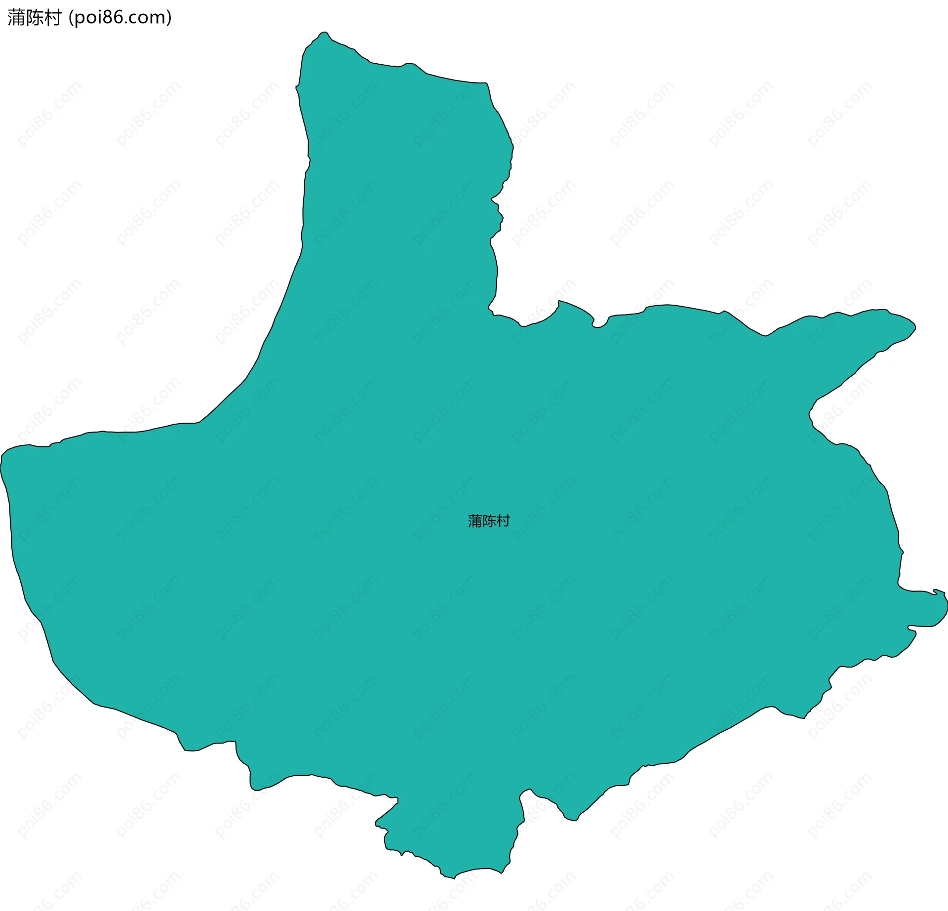 蒲陈村边界地图