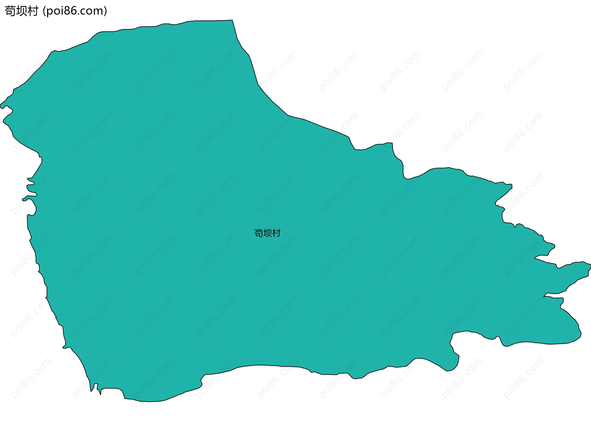 苟坝村边界地图