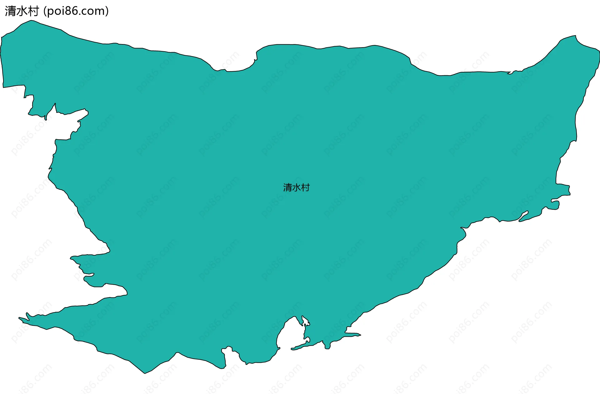 清水村边界地图