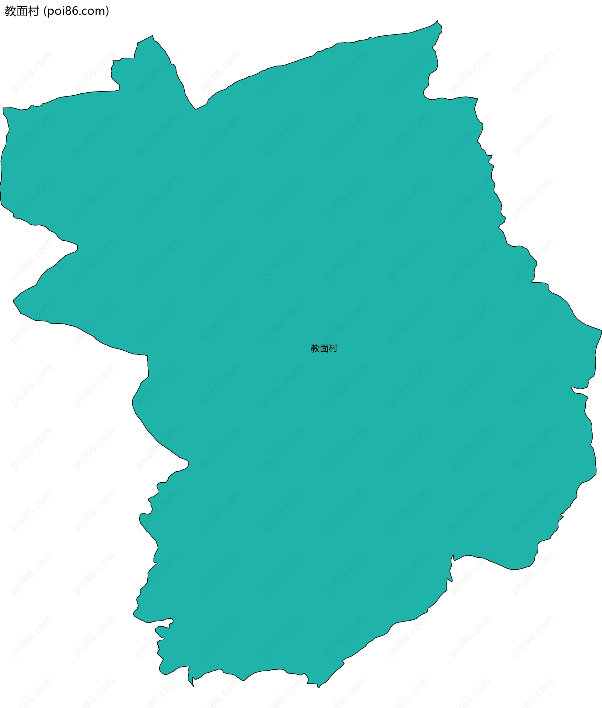 教面村边界地图