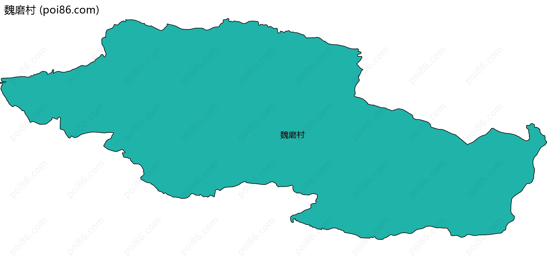 魏磨村边界地图