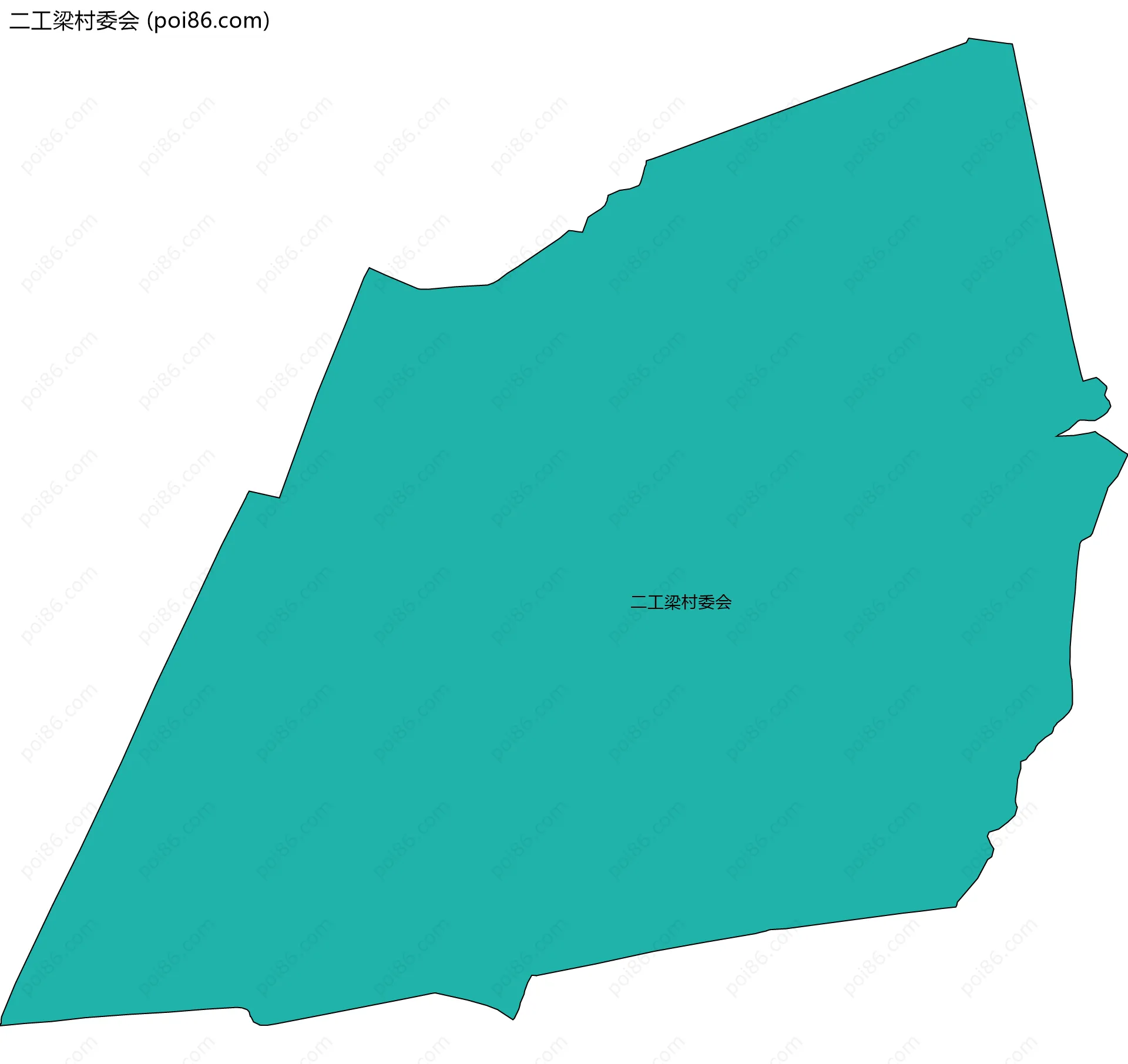 二工梁村委会边界地图
