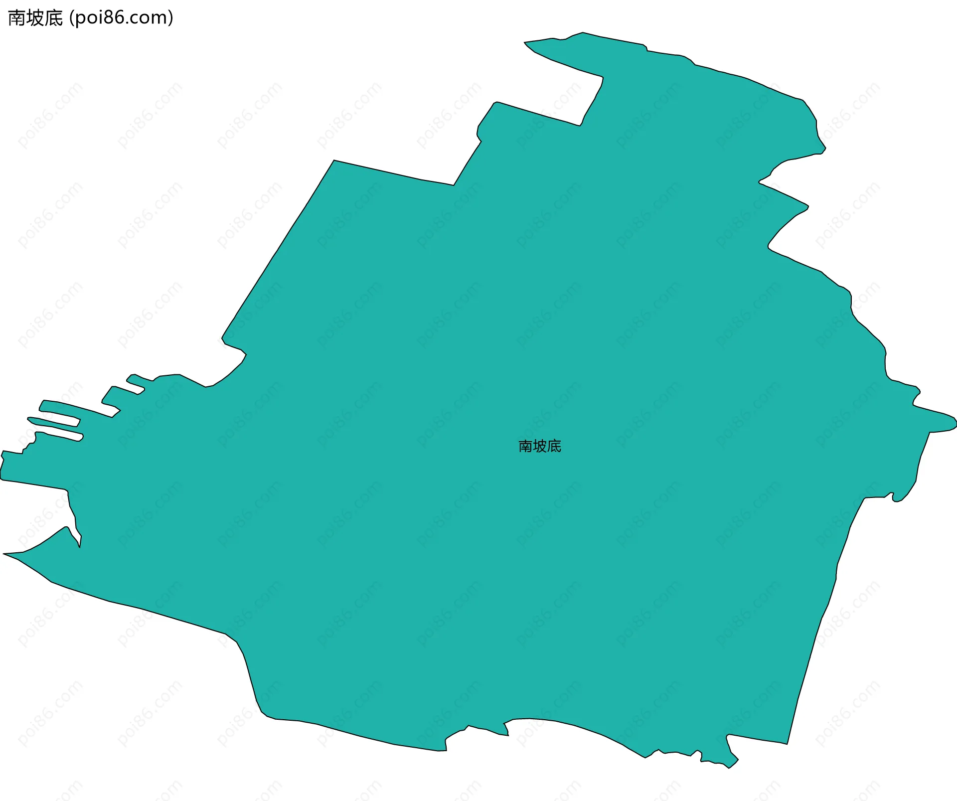 南坡底边界地图