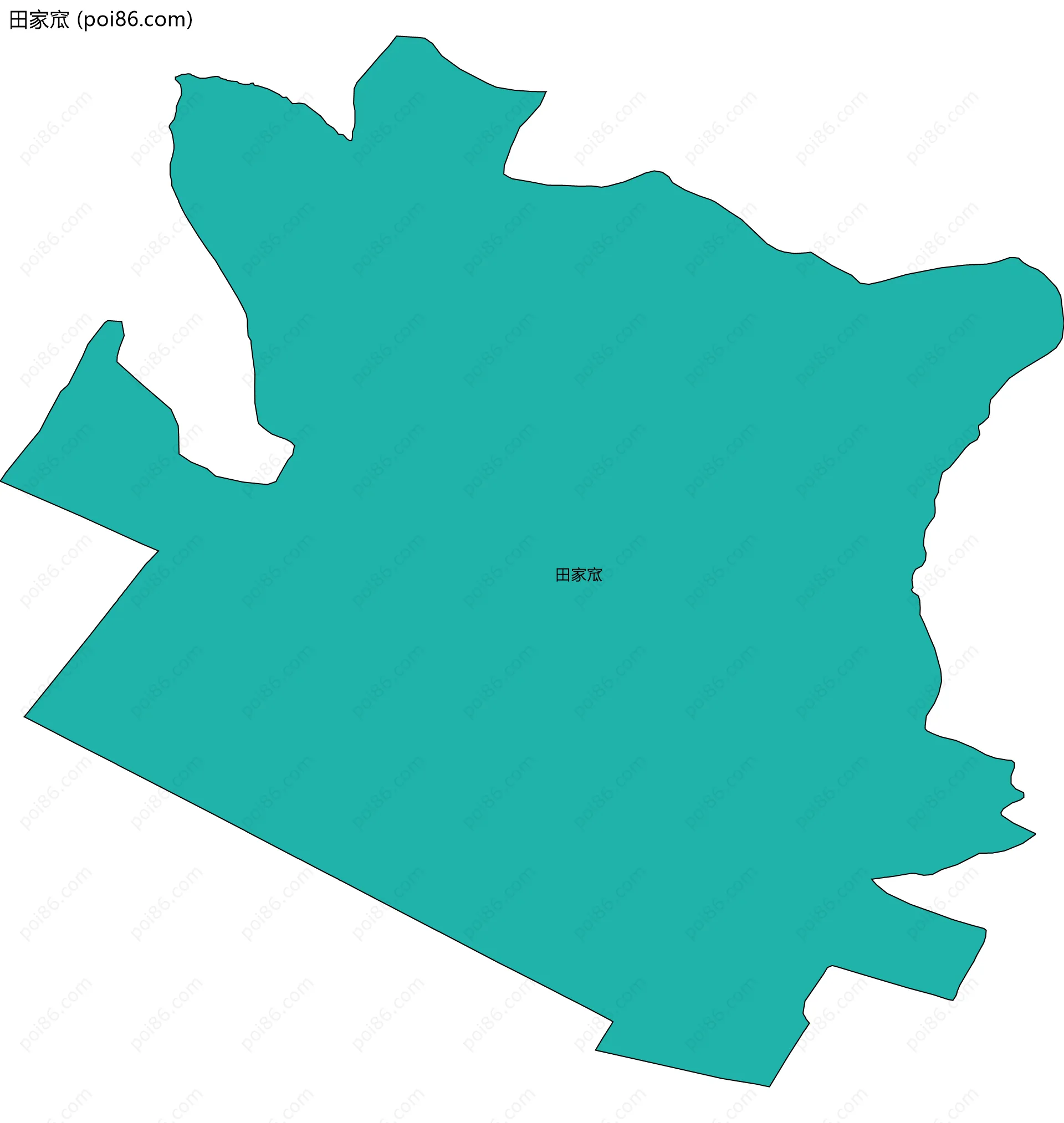 田家窊边界地图
