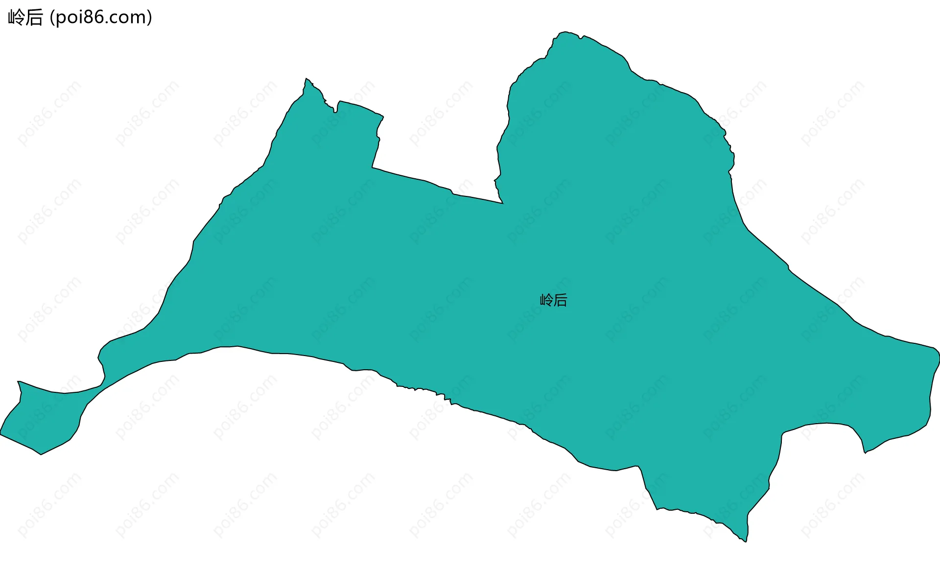 岭后边界地图