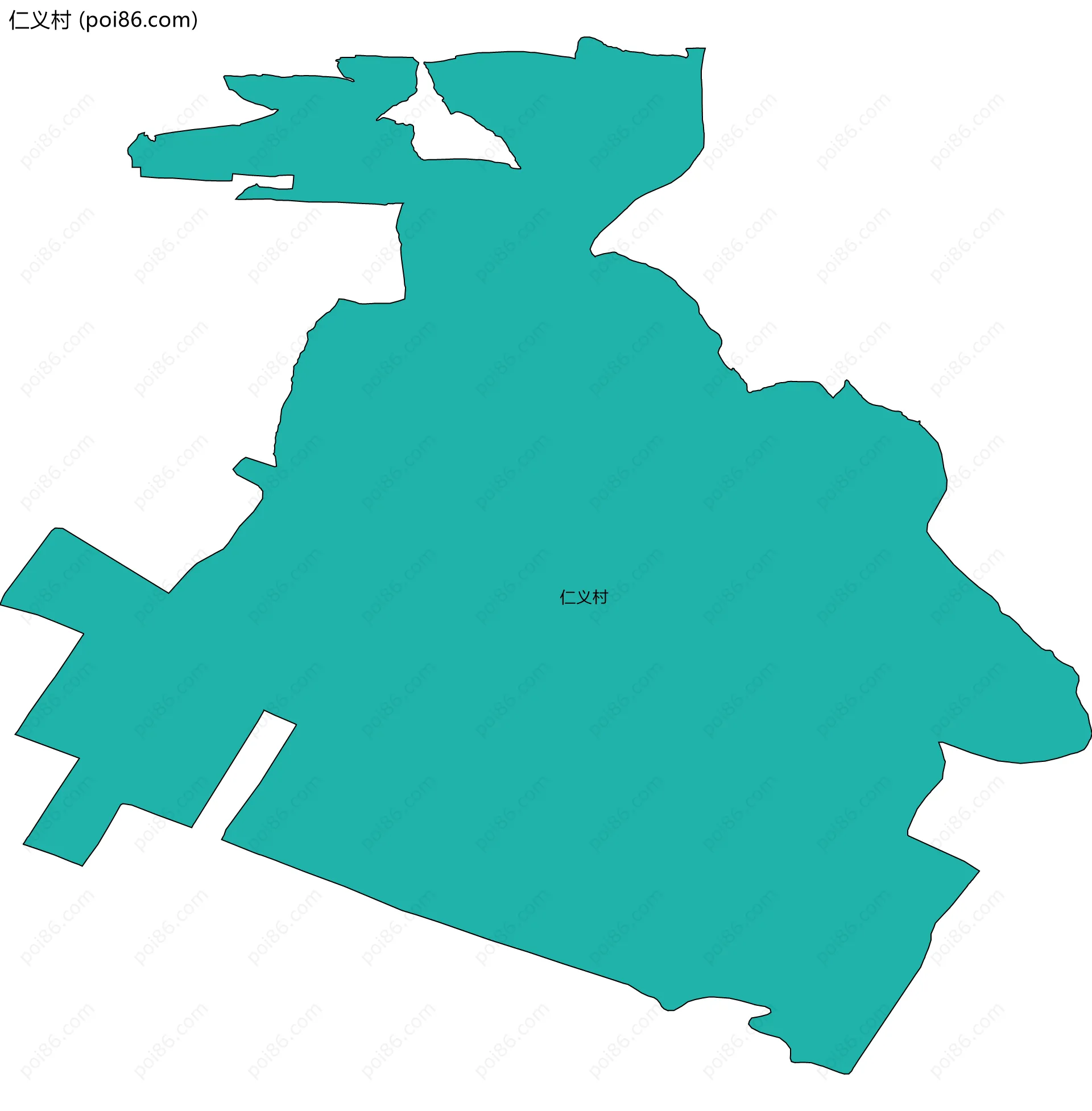 仁义村边界地图