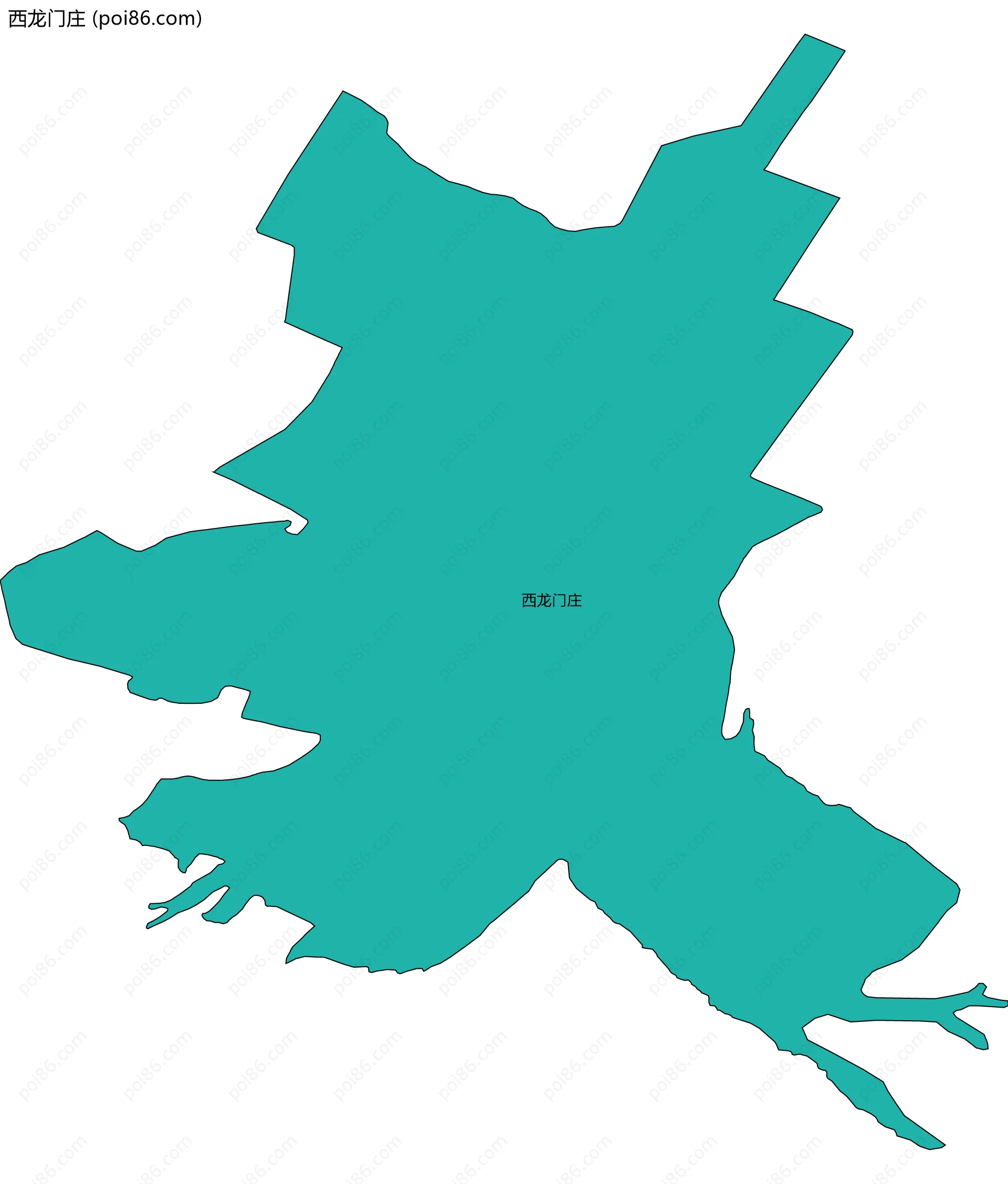 西龙门庄边界地图