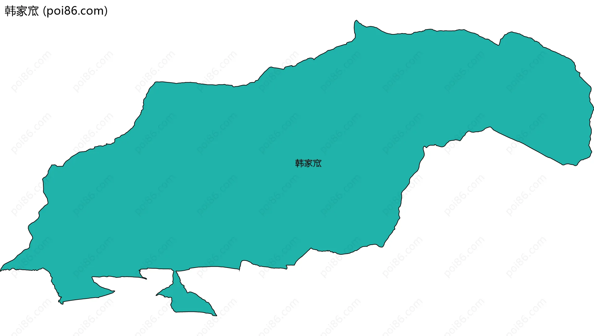 韩家窊边界地图