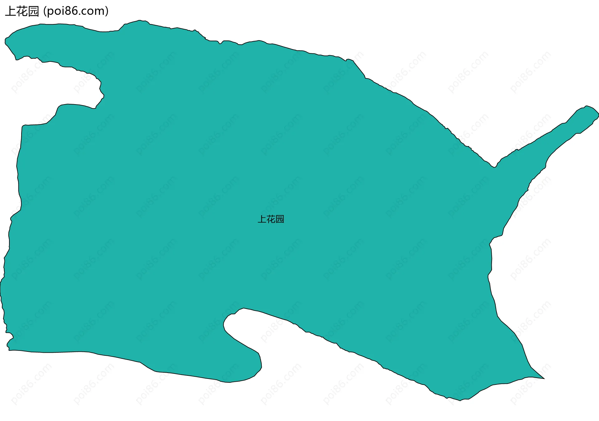 上花园边界地图