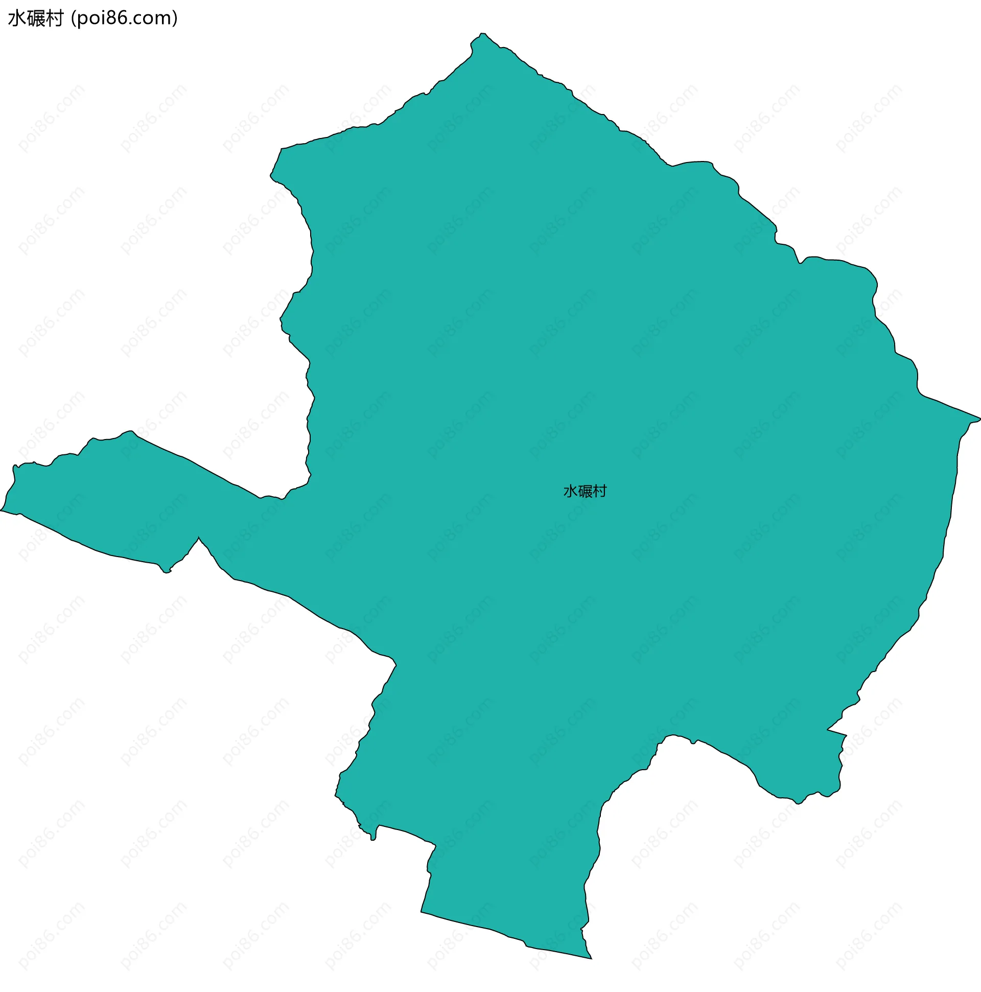 水碾村边界地图