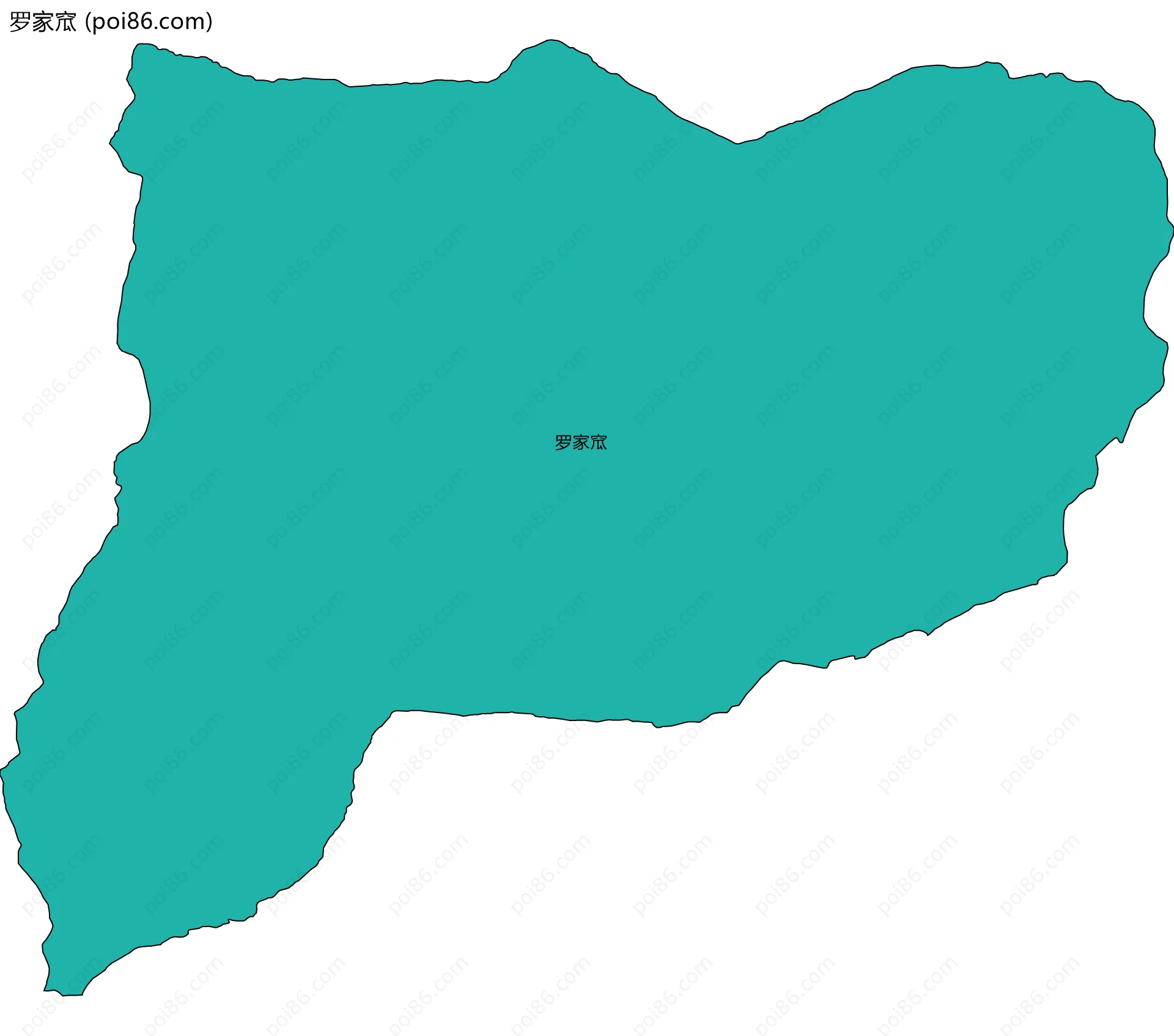 罗家窊边界地图