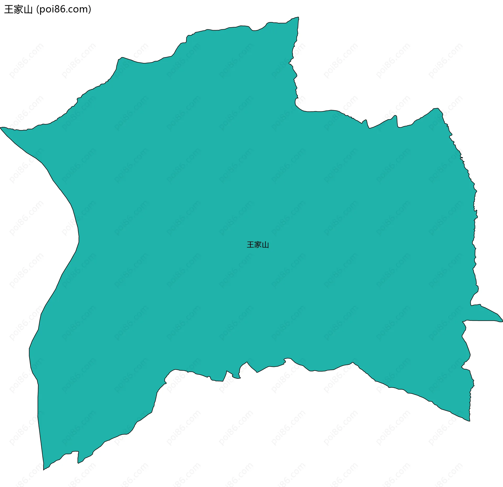王家山边界地图