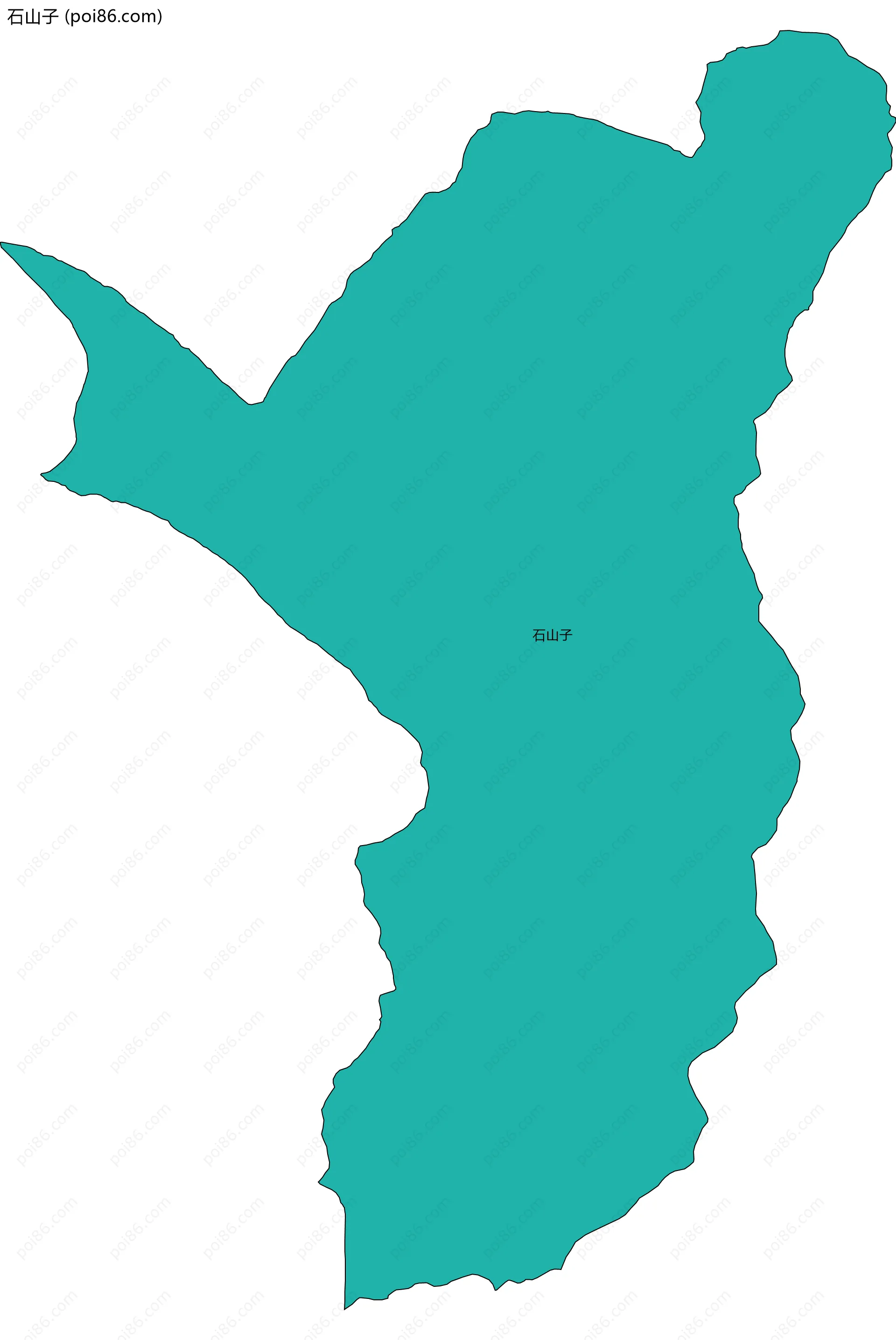 石山子边界地图