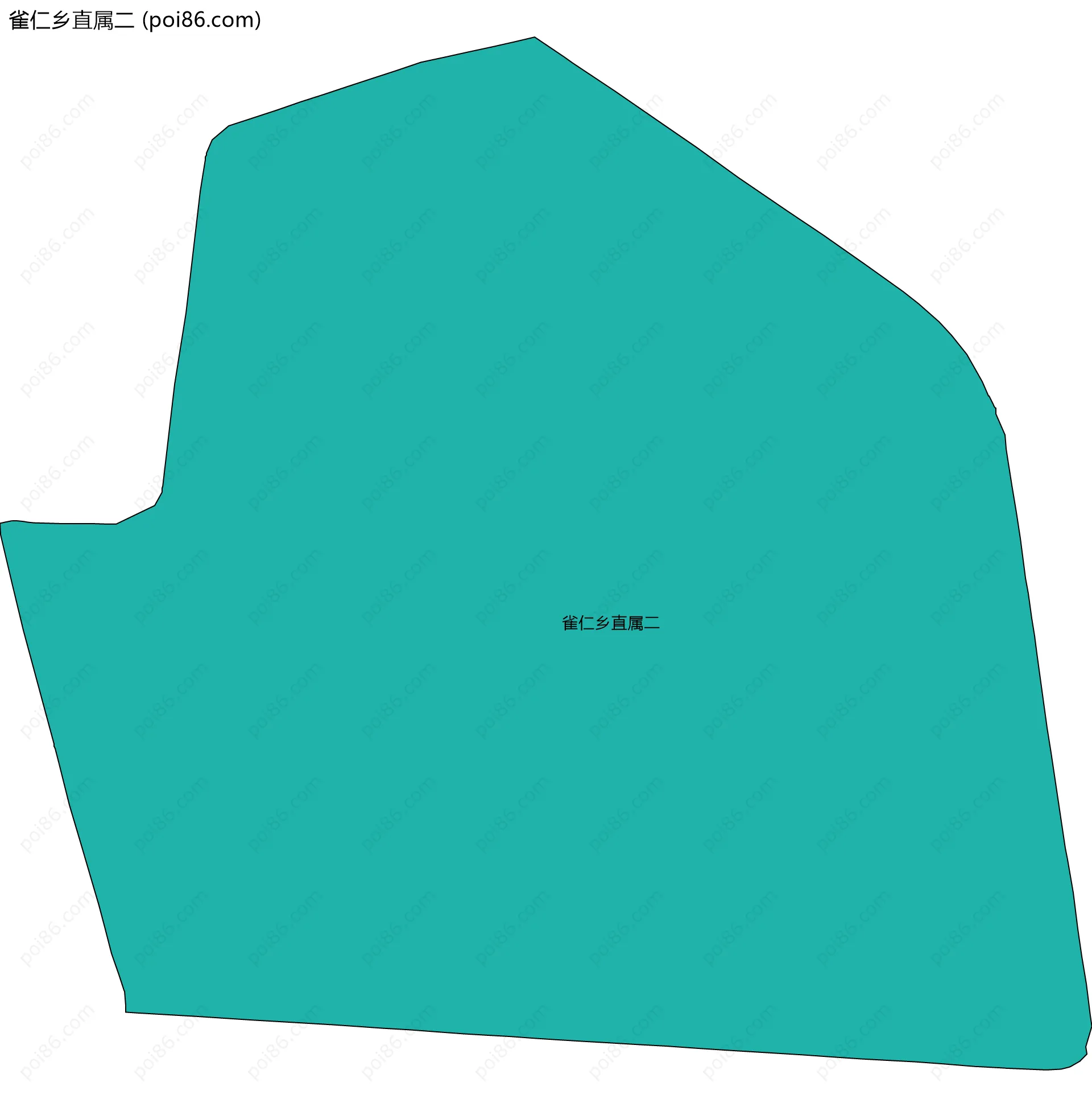雀仁乡直属二边界地图