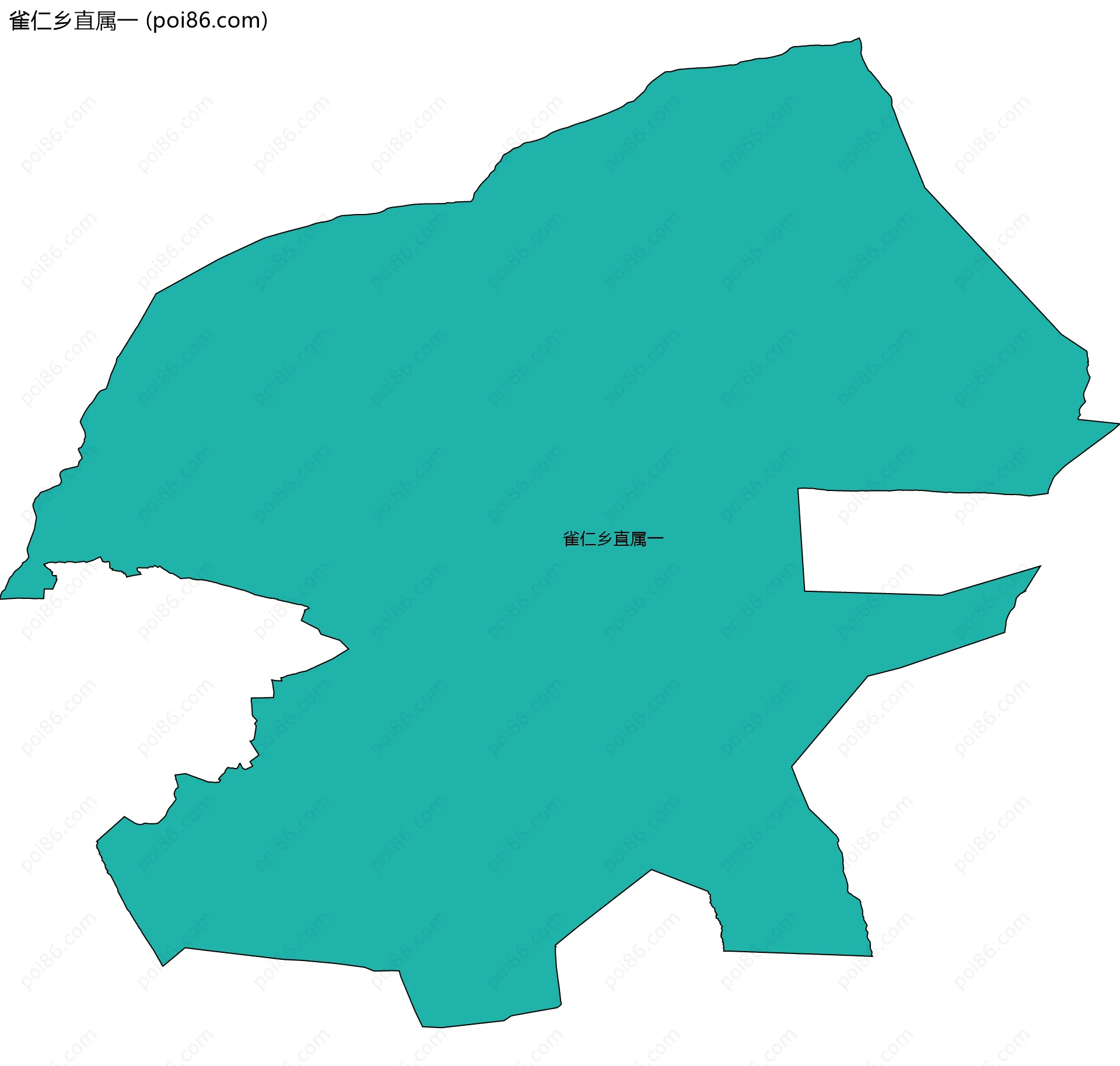 雀仁乡直属一边界地图