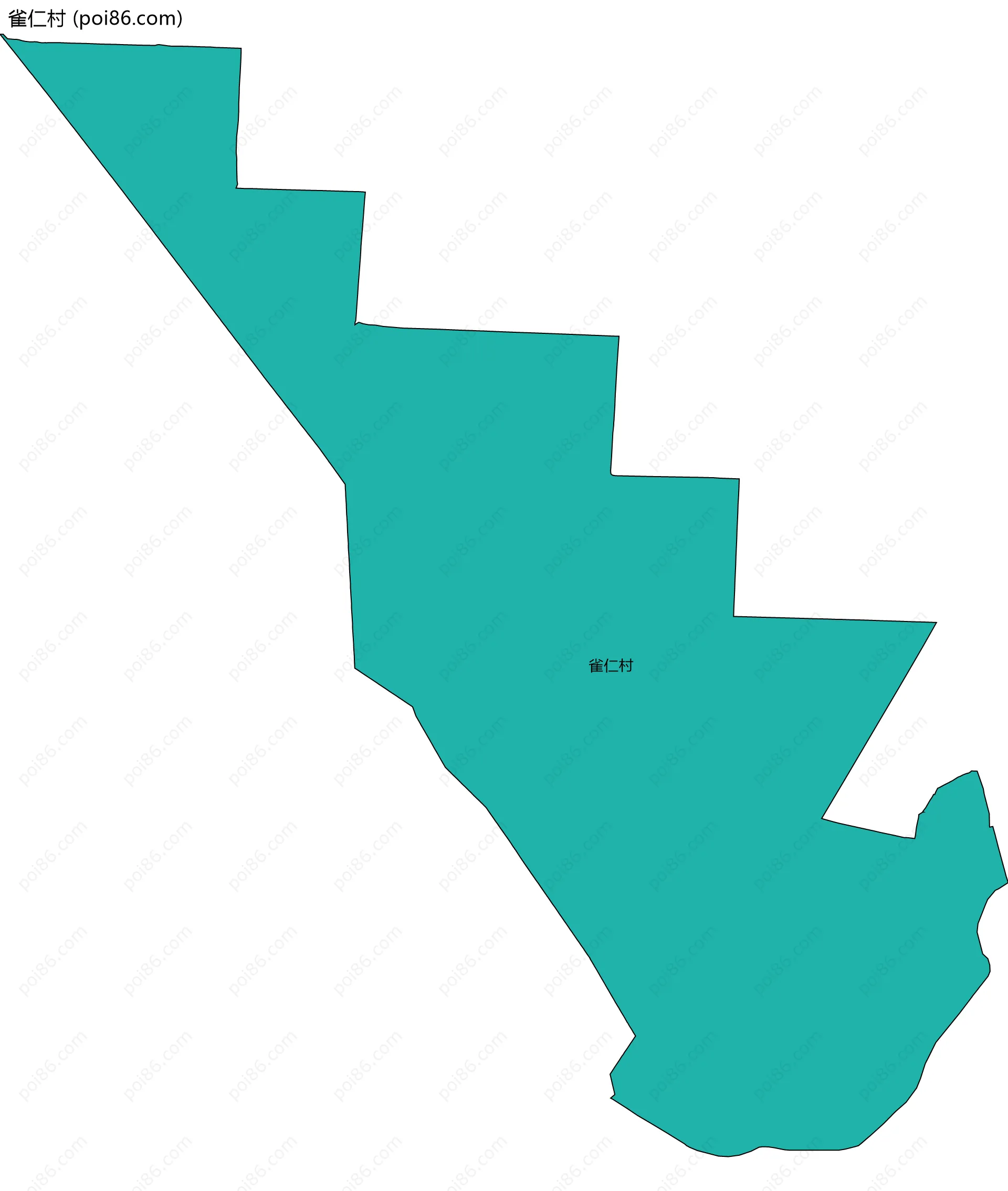 雀仁村边界地图