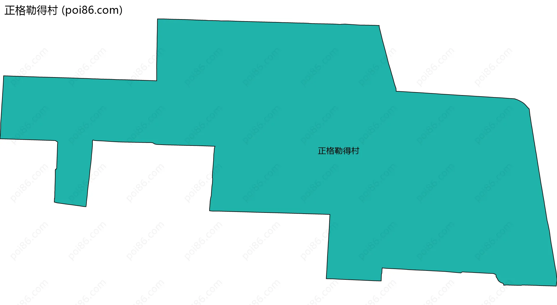 正格勒得村边界地图