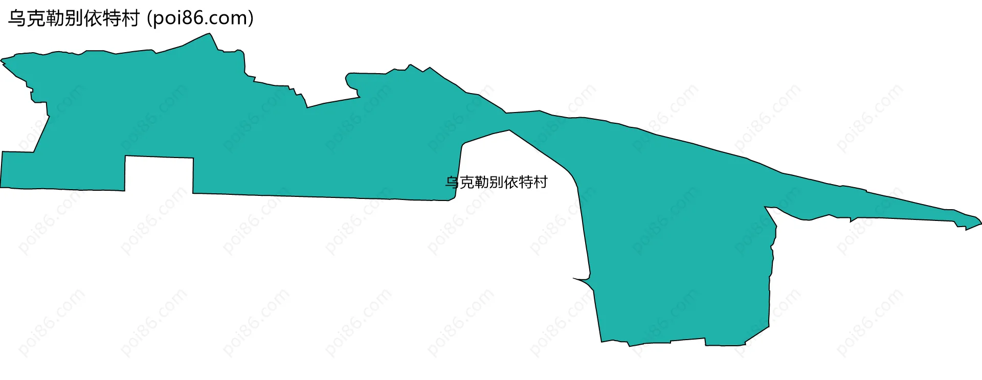 乌克勒别依特村边界地图