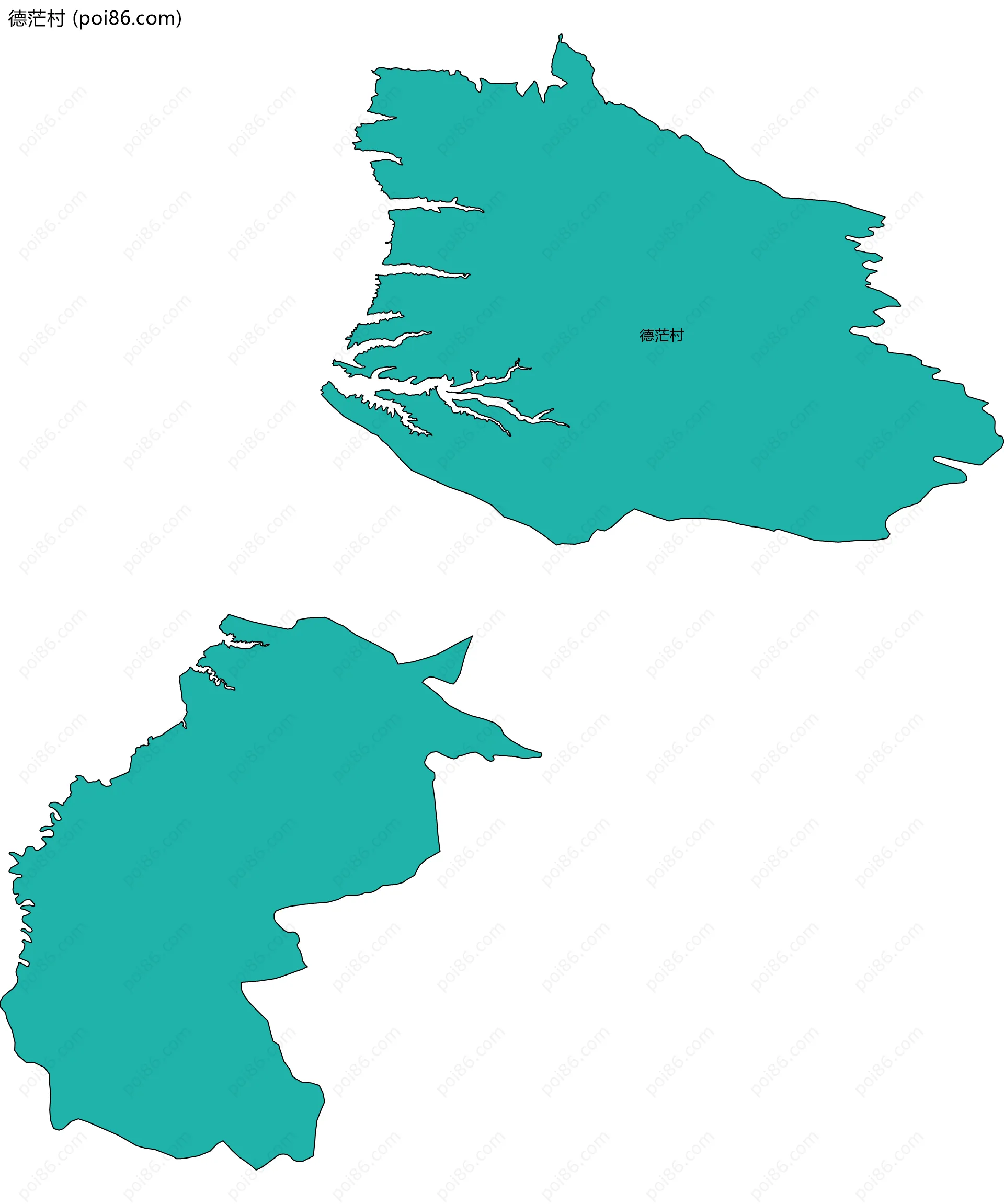 德茫村边界地图