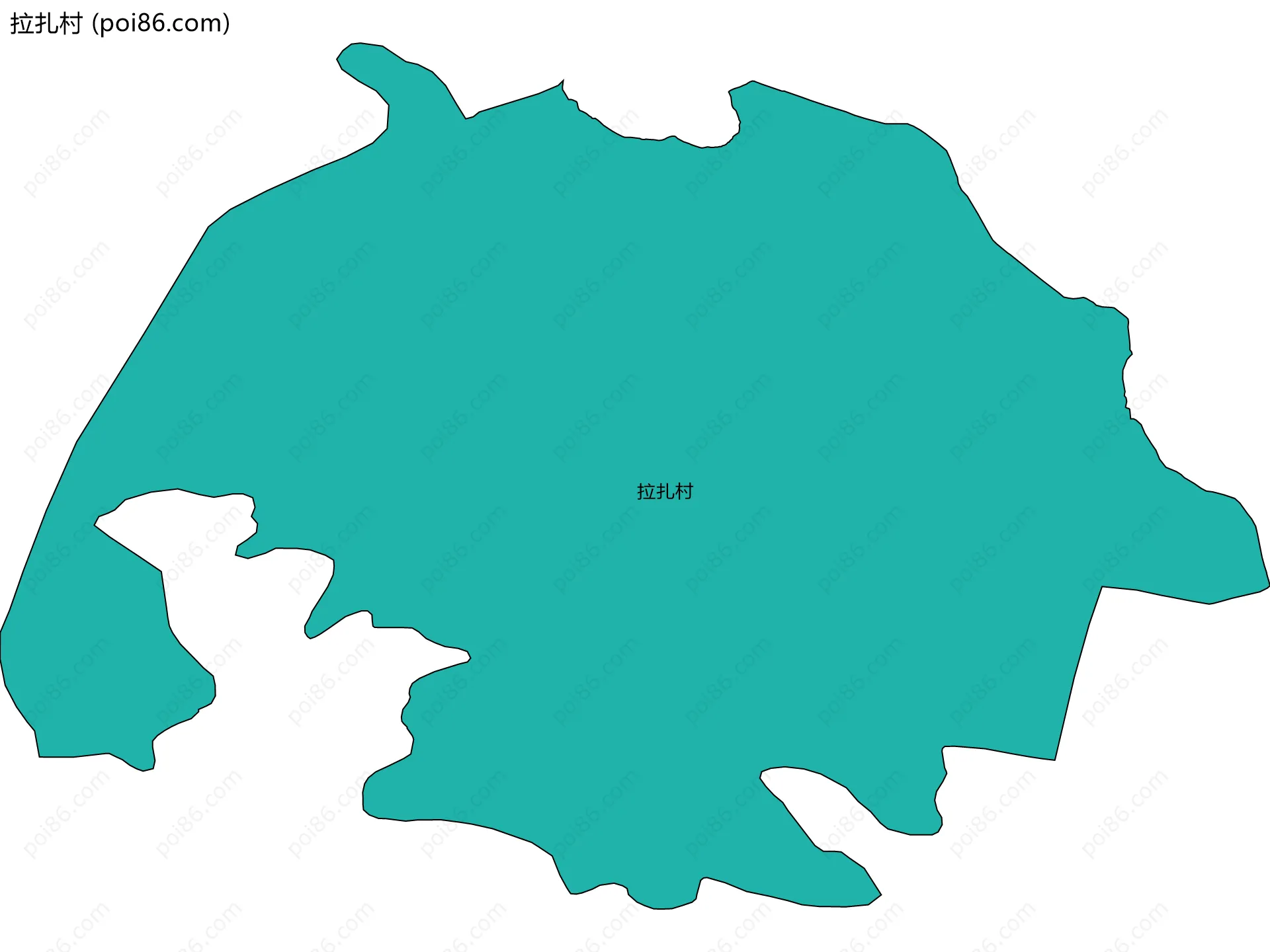 拉扎村边界地图