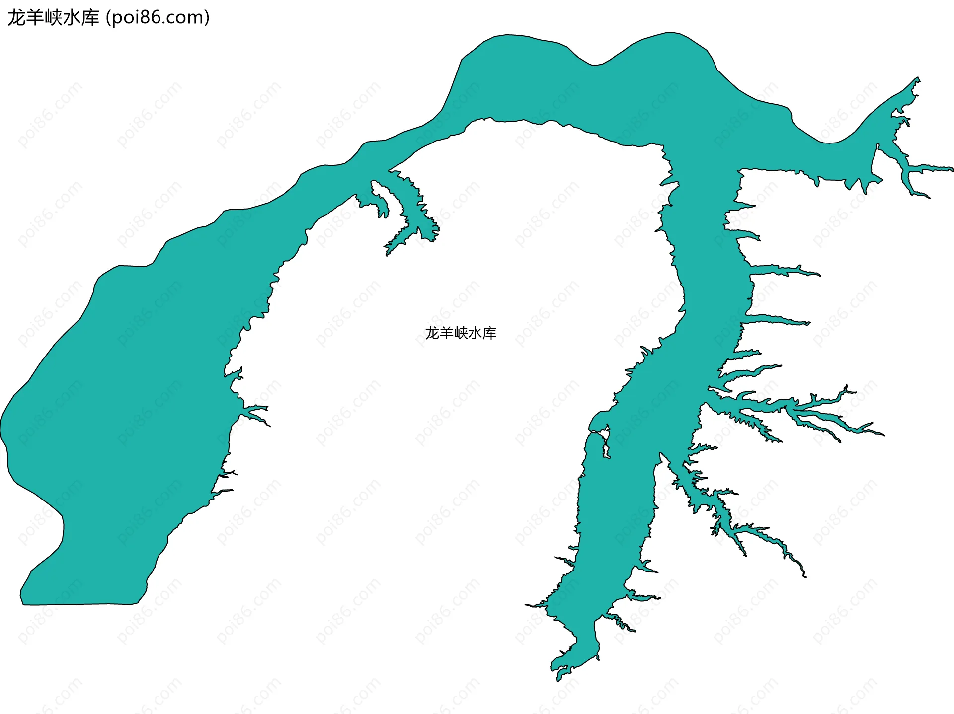 龙羊峡水库边界地图