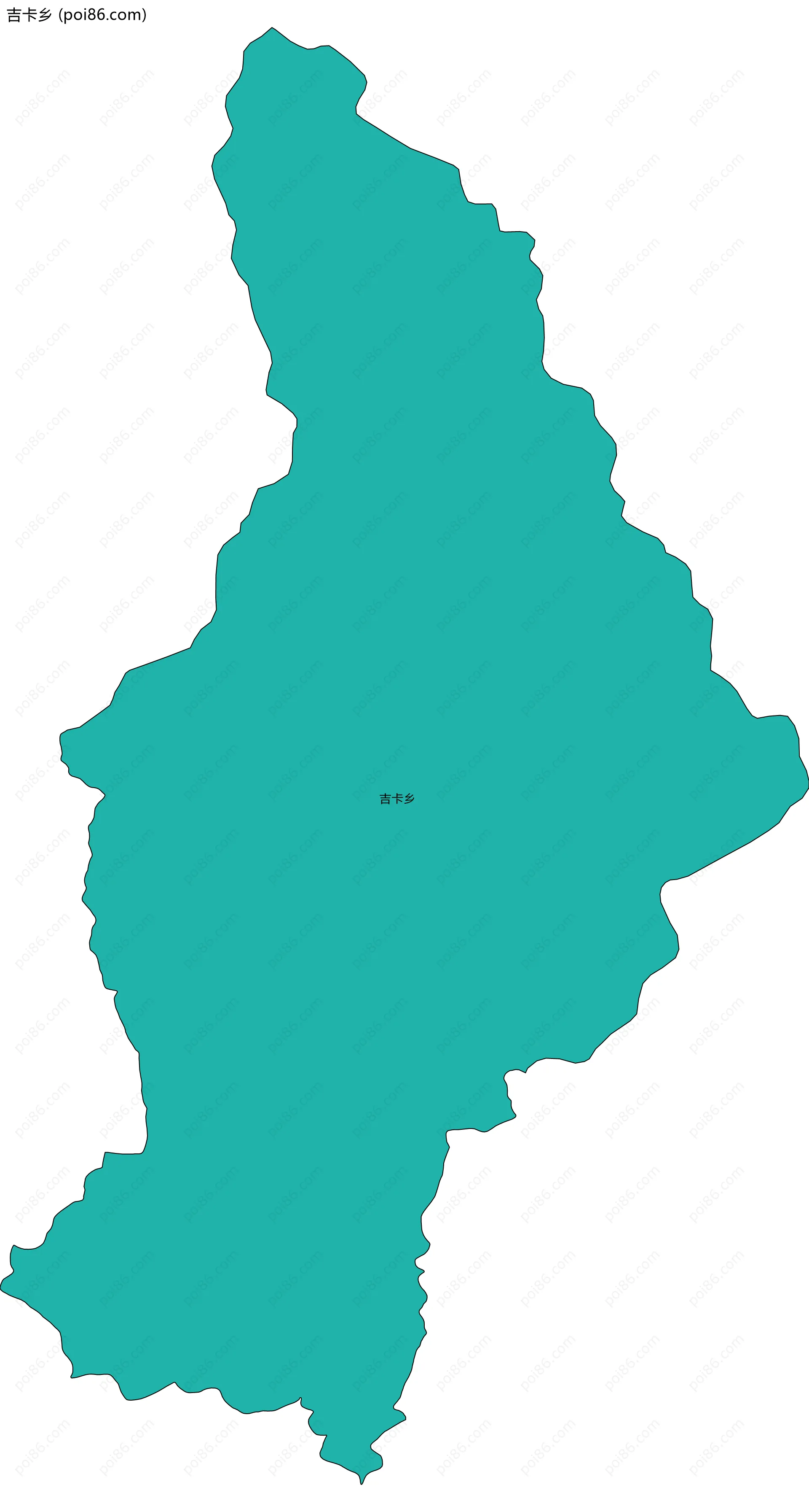 吉卡乡边界地图