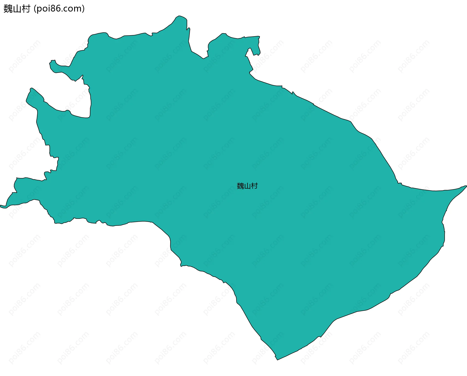 魏山村边界地图