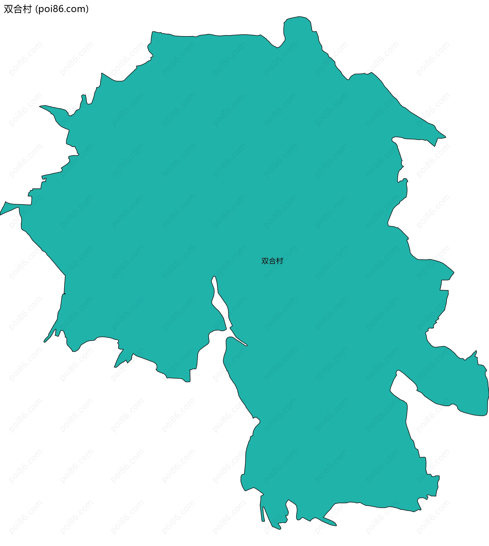 双合村边界地图