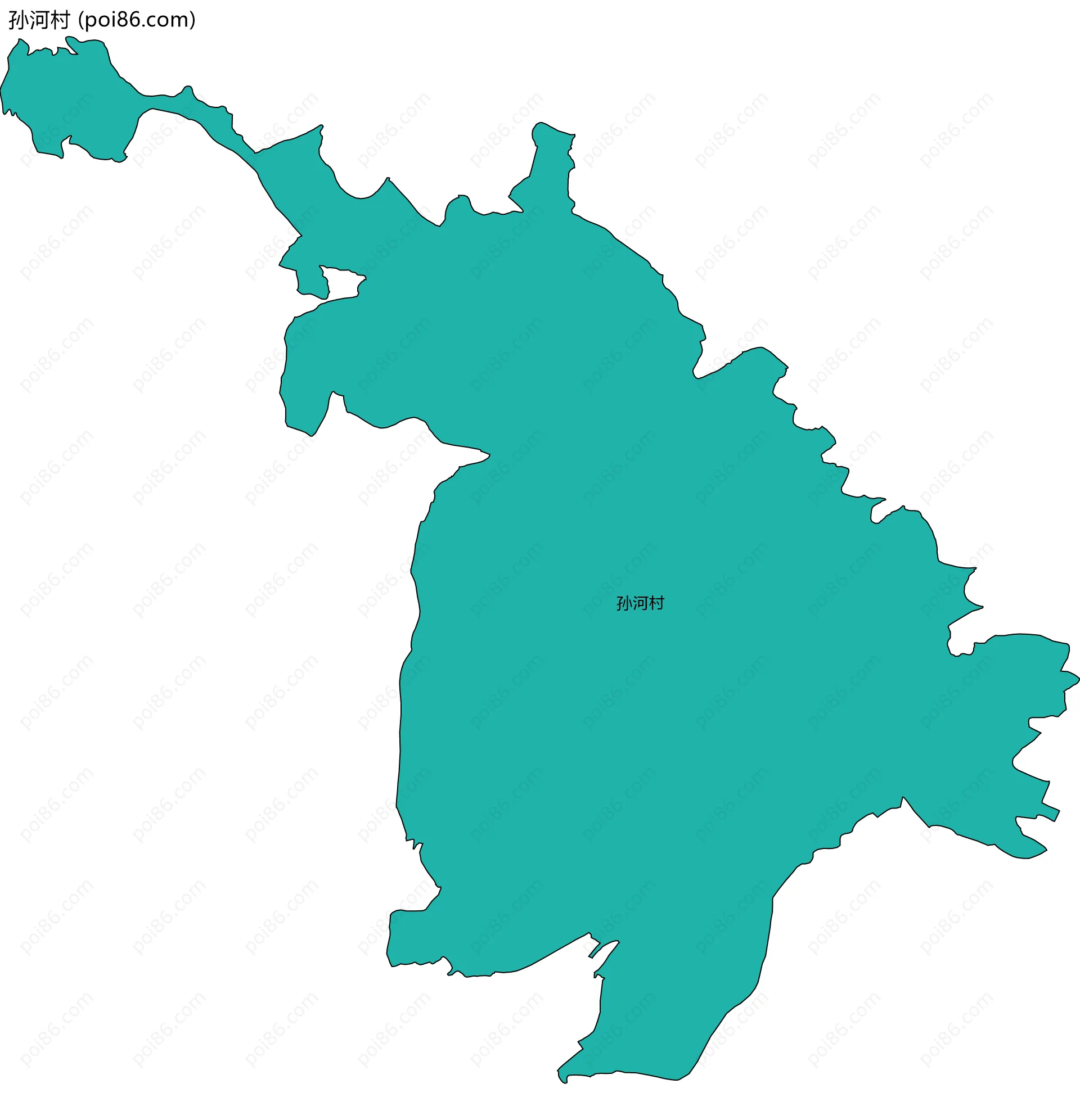 孙河村边界地图