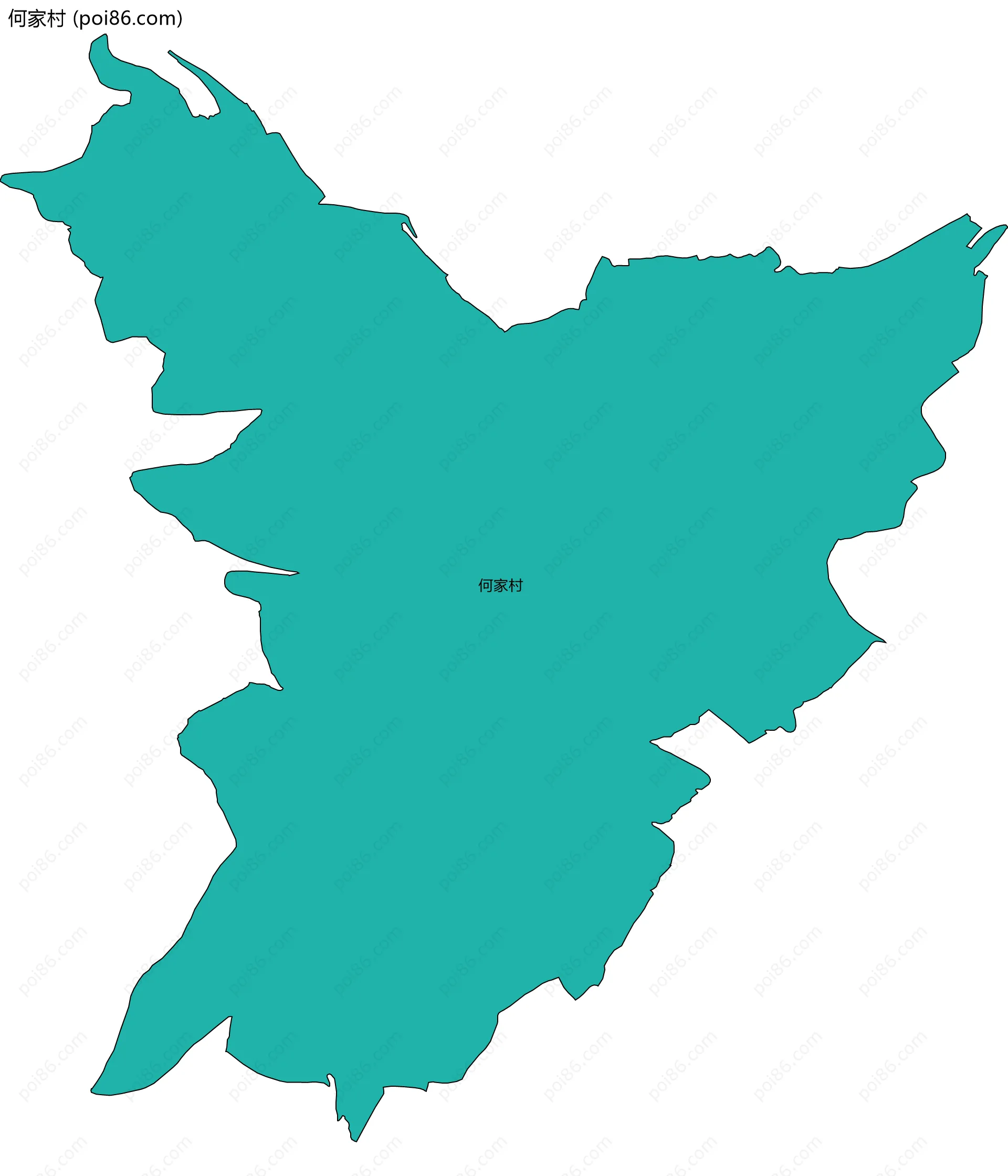 何家村边界地图