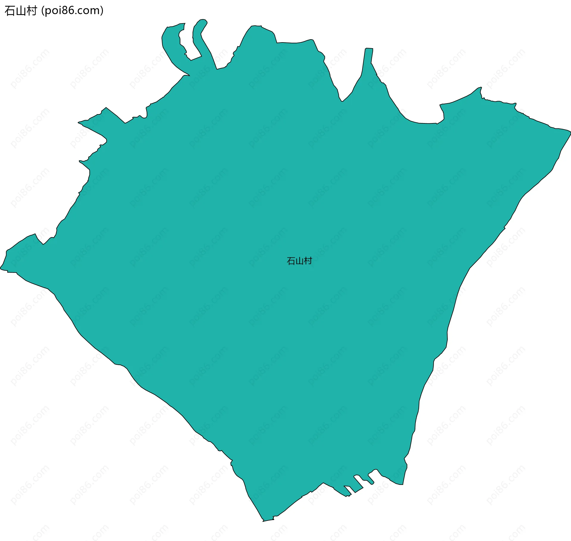 石山村边界地图