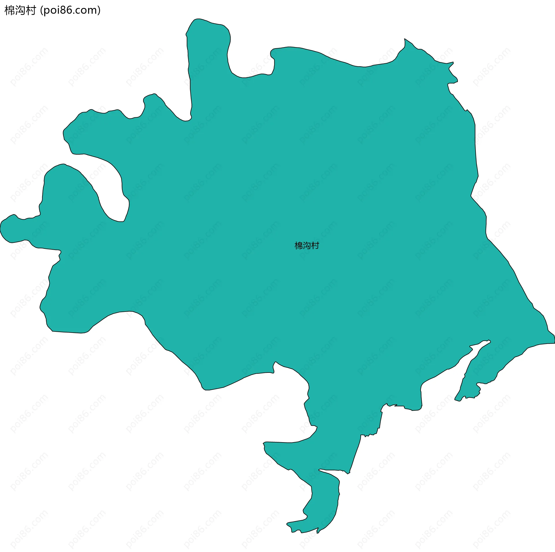 棉沟村边界地图