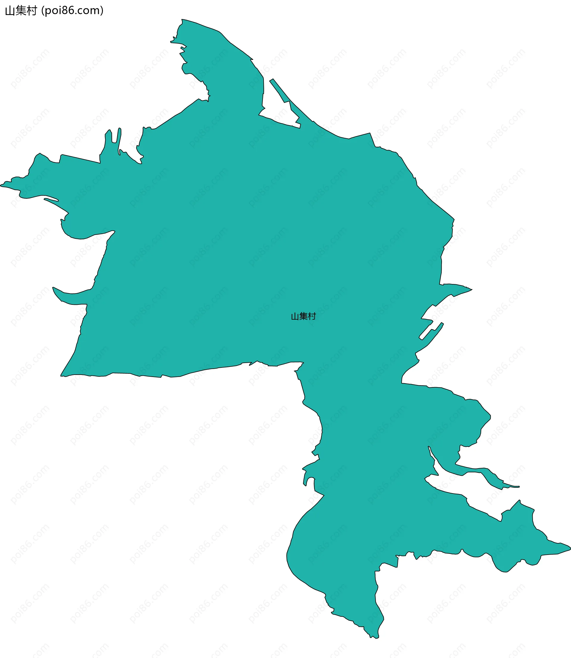 山集村边界地图