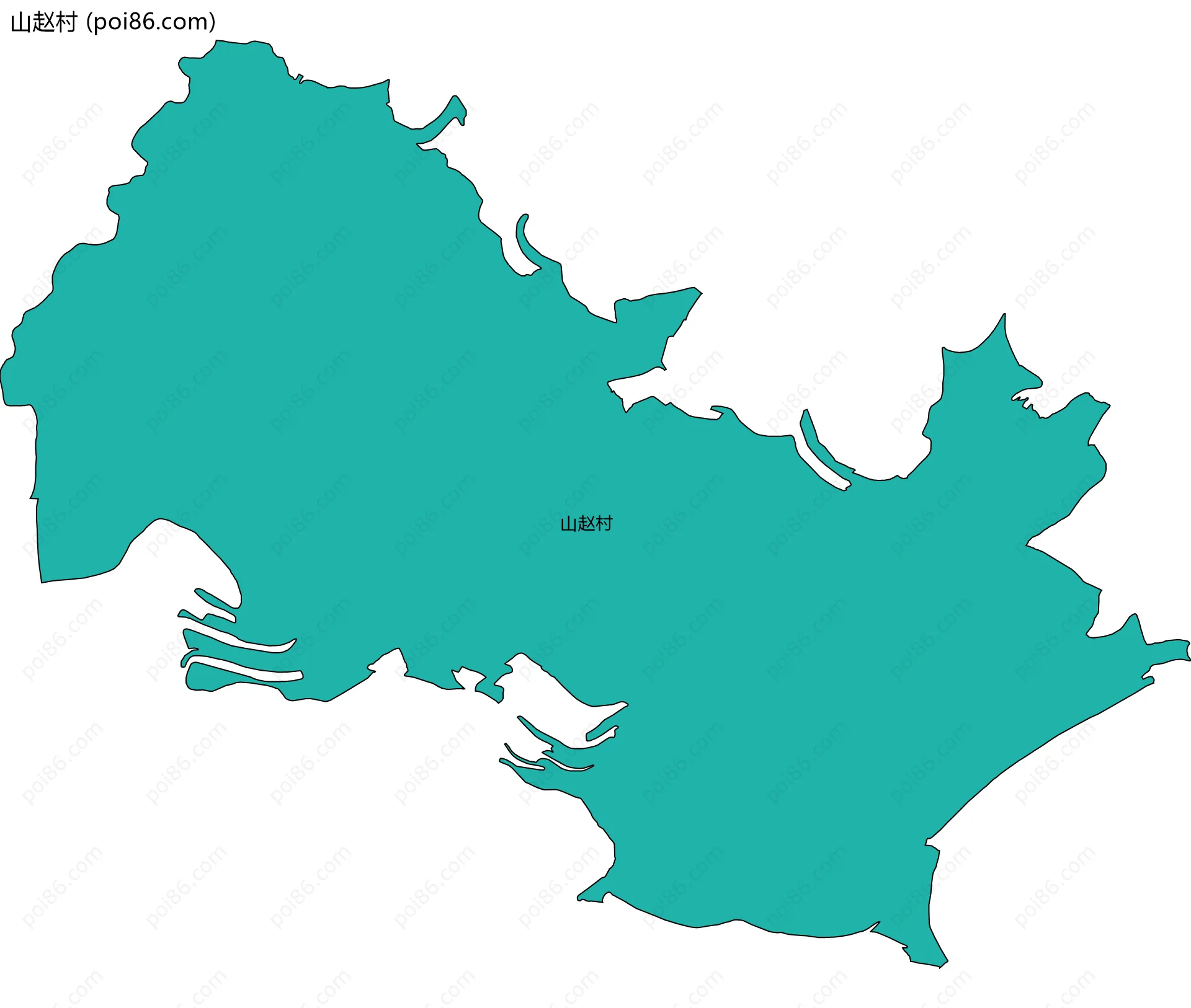 山赵村边界地图