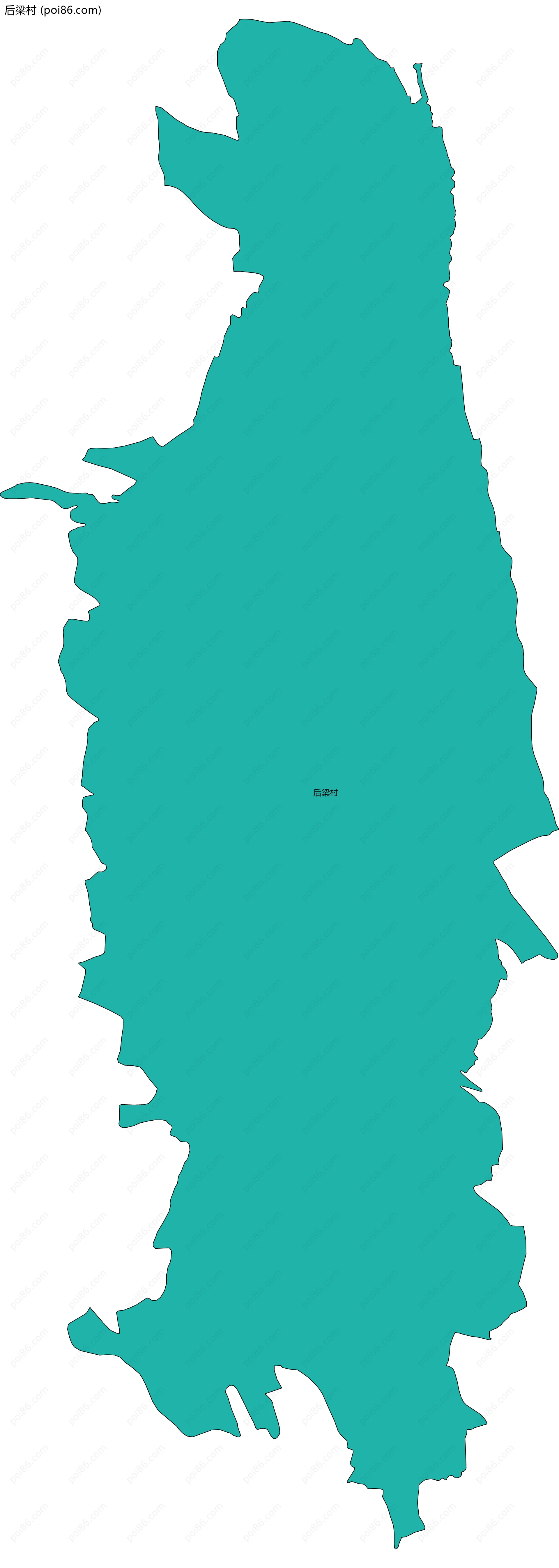 后梁村边界地图