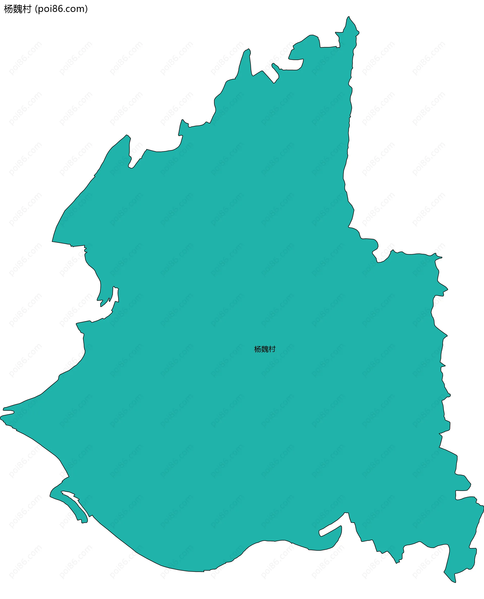 杨魏村边界地图