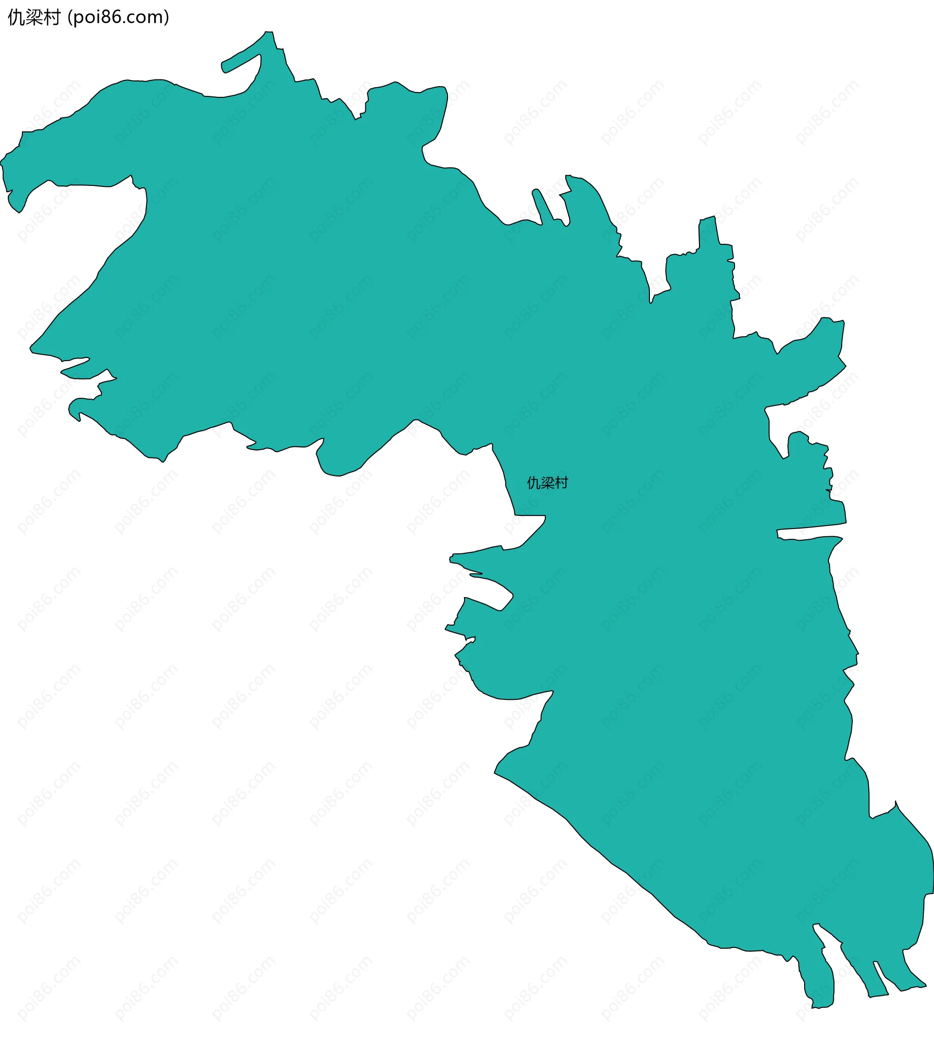 仇梁村边界地图