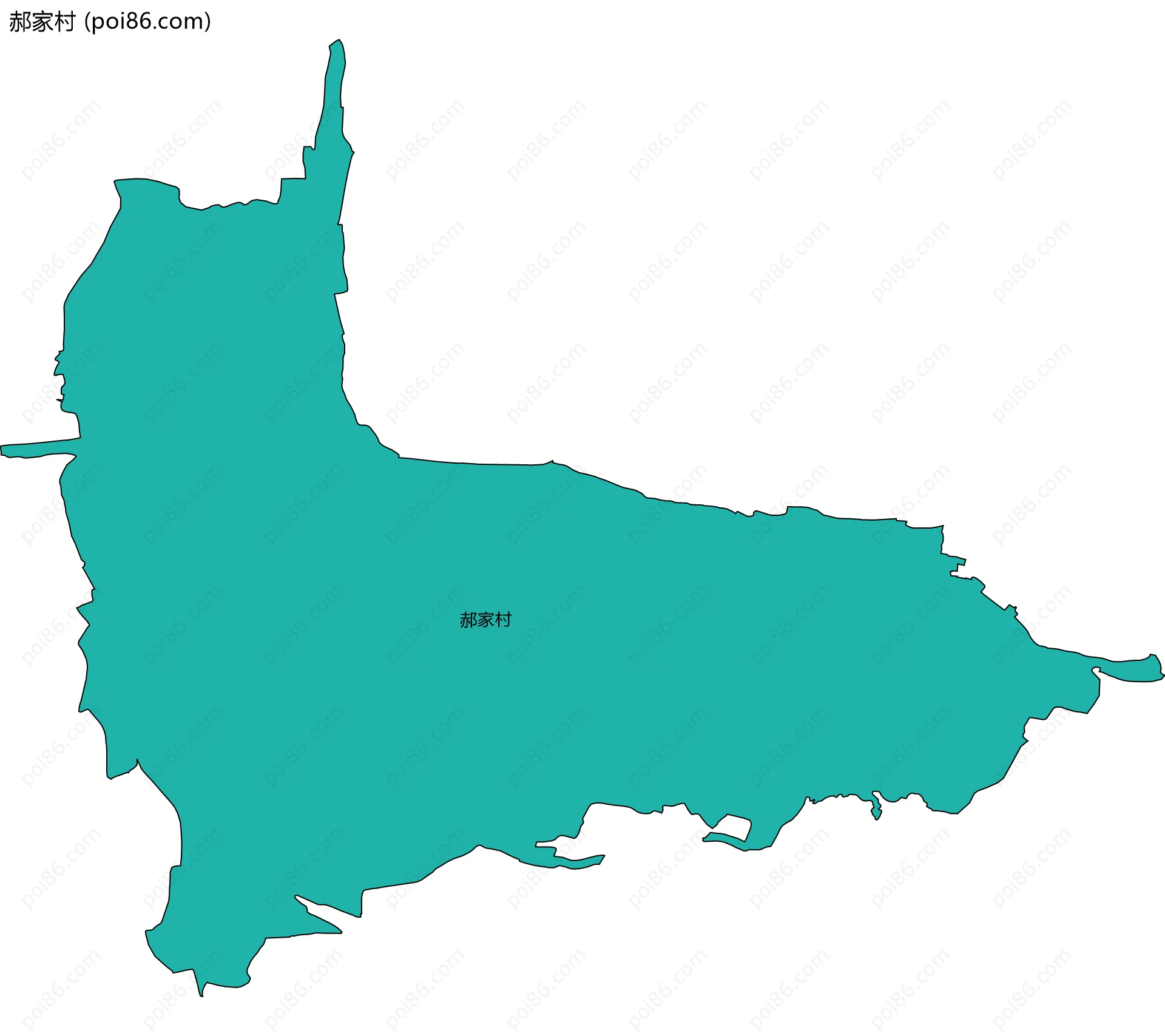 郝家村边界地图