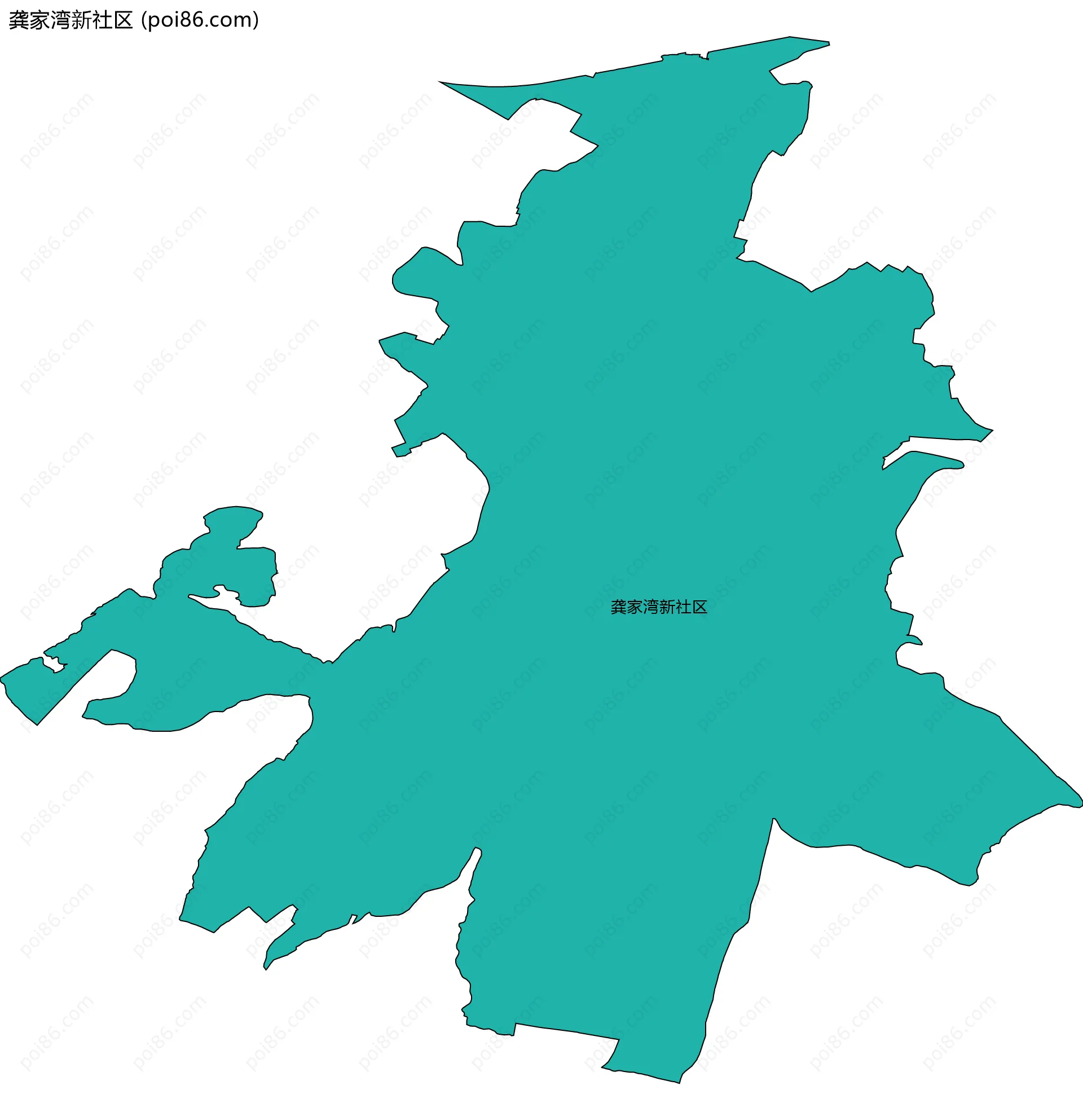 龚家湾新社区边界地图