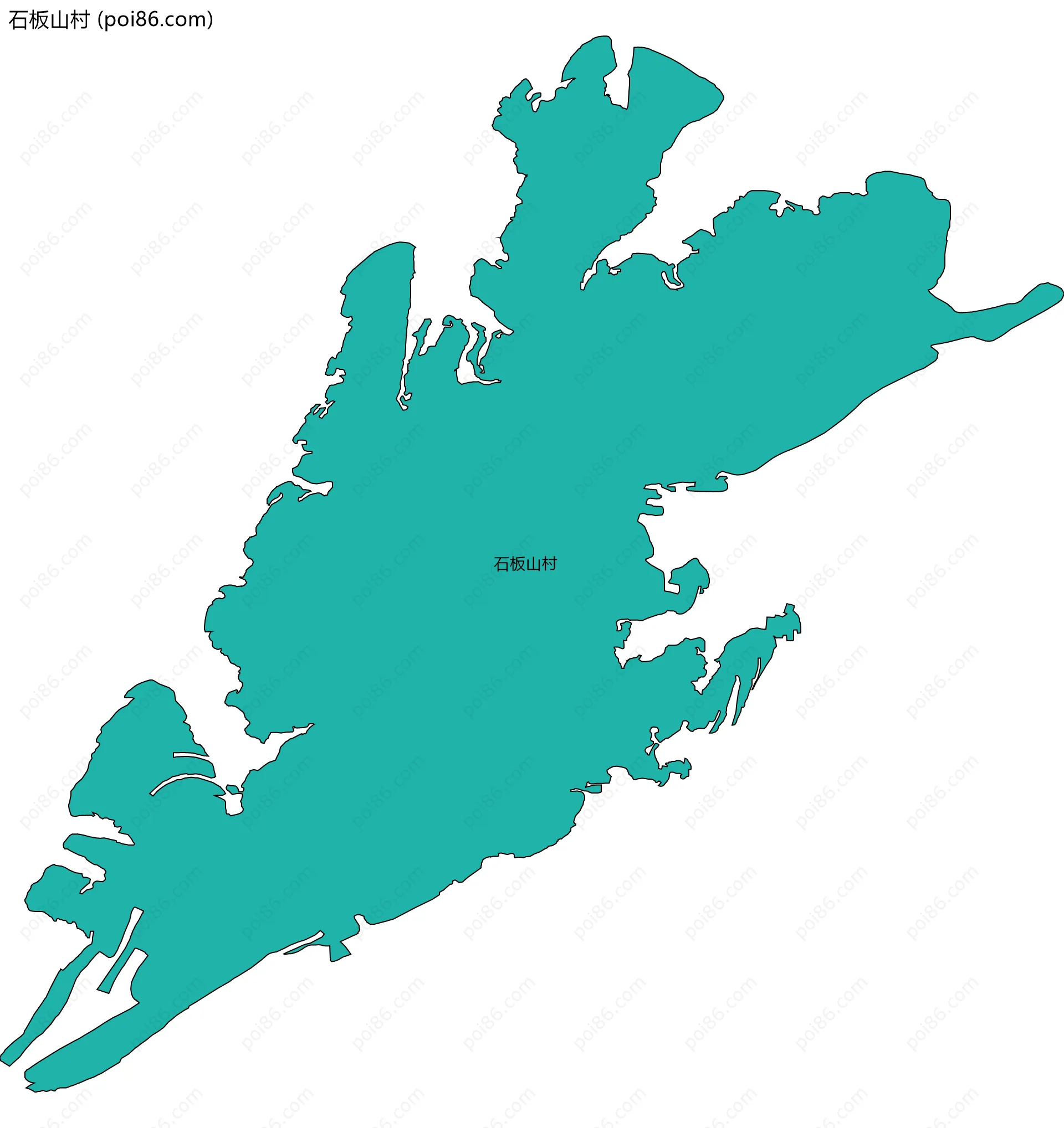 石板山村边界地图