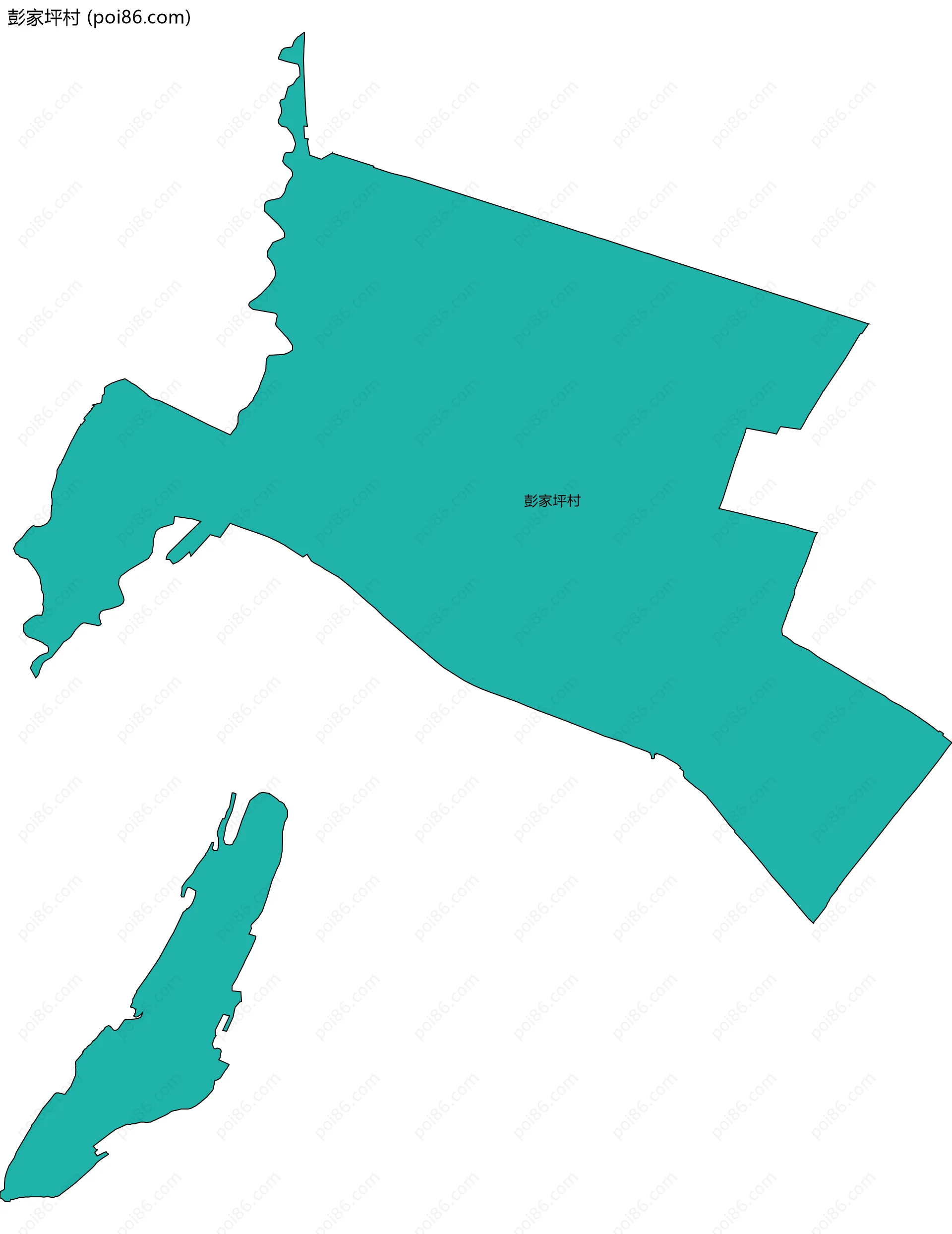 彭家坪村边界地图