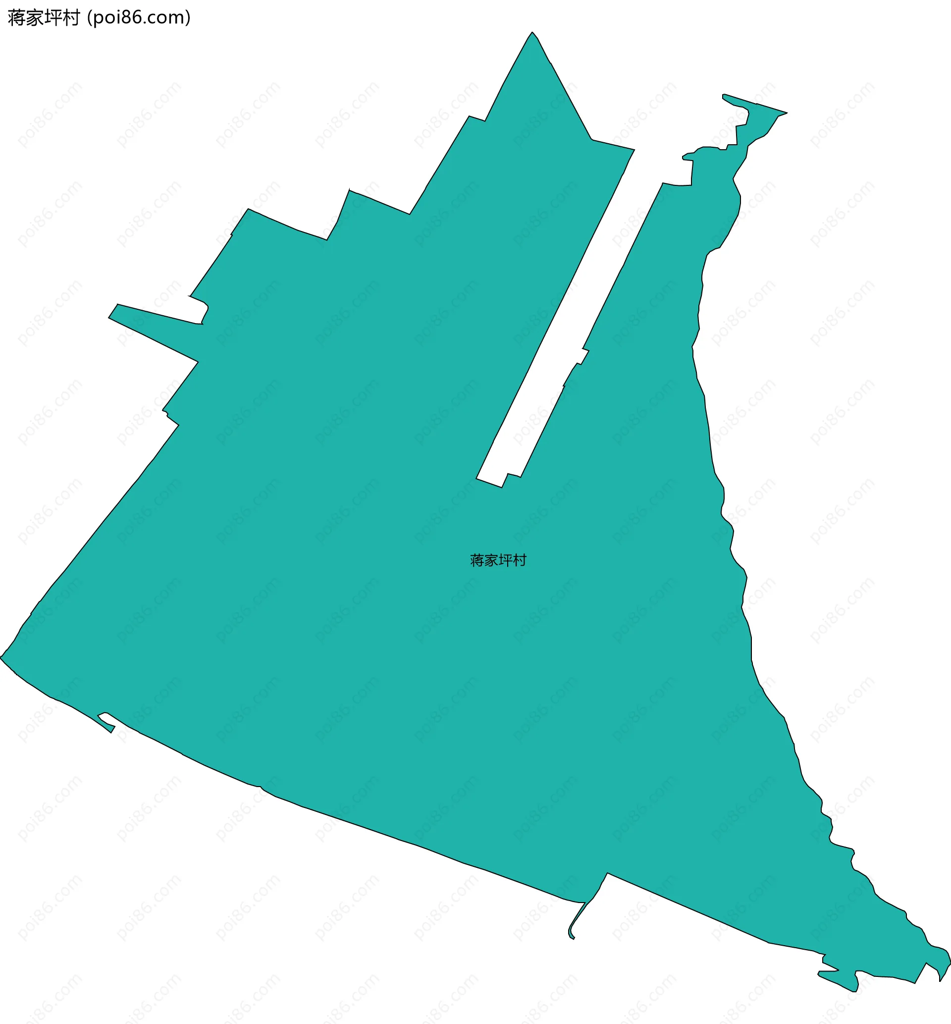 蒋家坪村边界地图