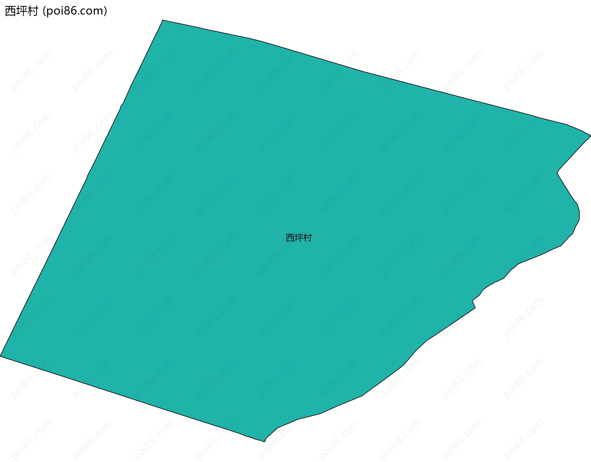 西坪村边界地图