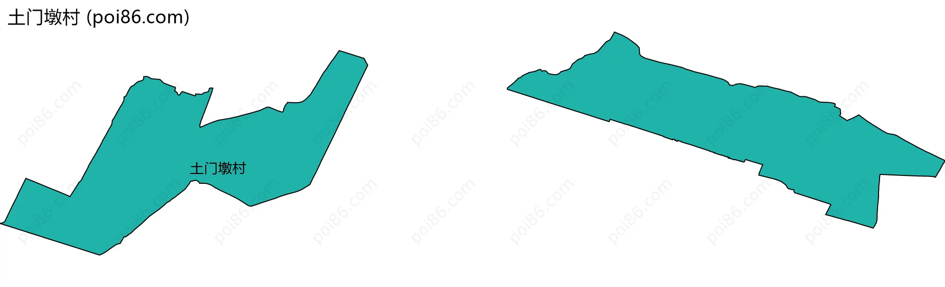 土门墩村边界地图