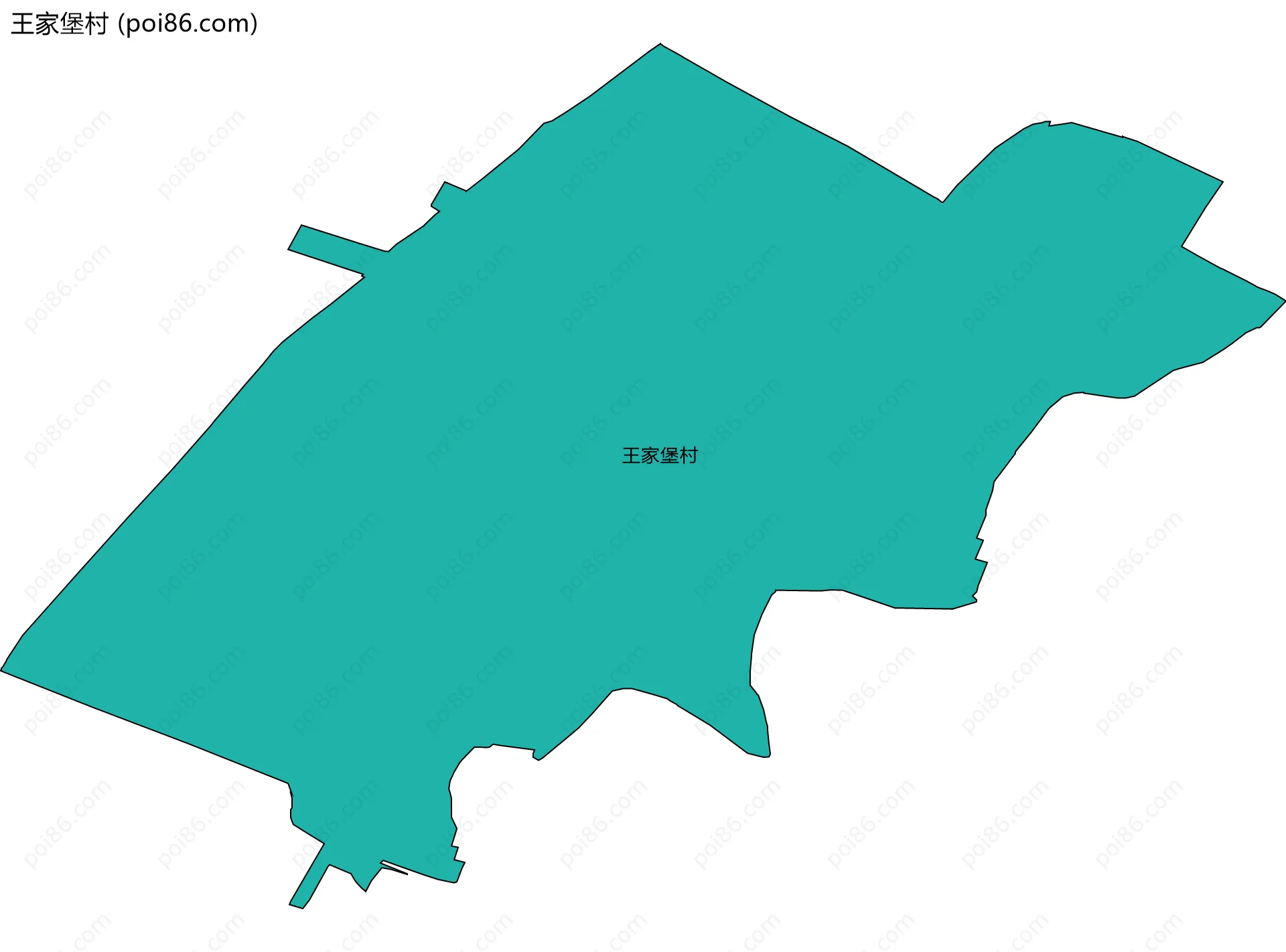 王家堡村边界地图