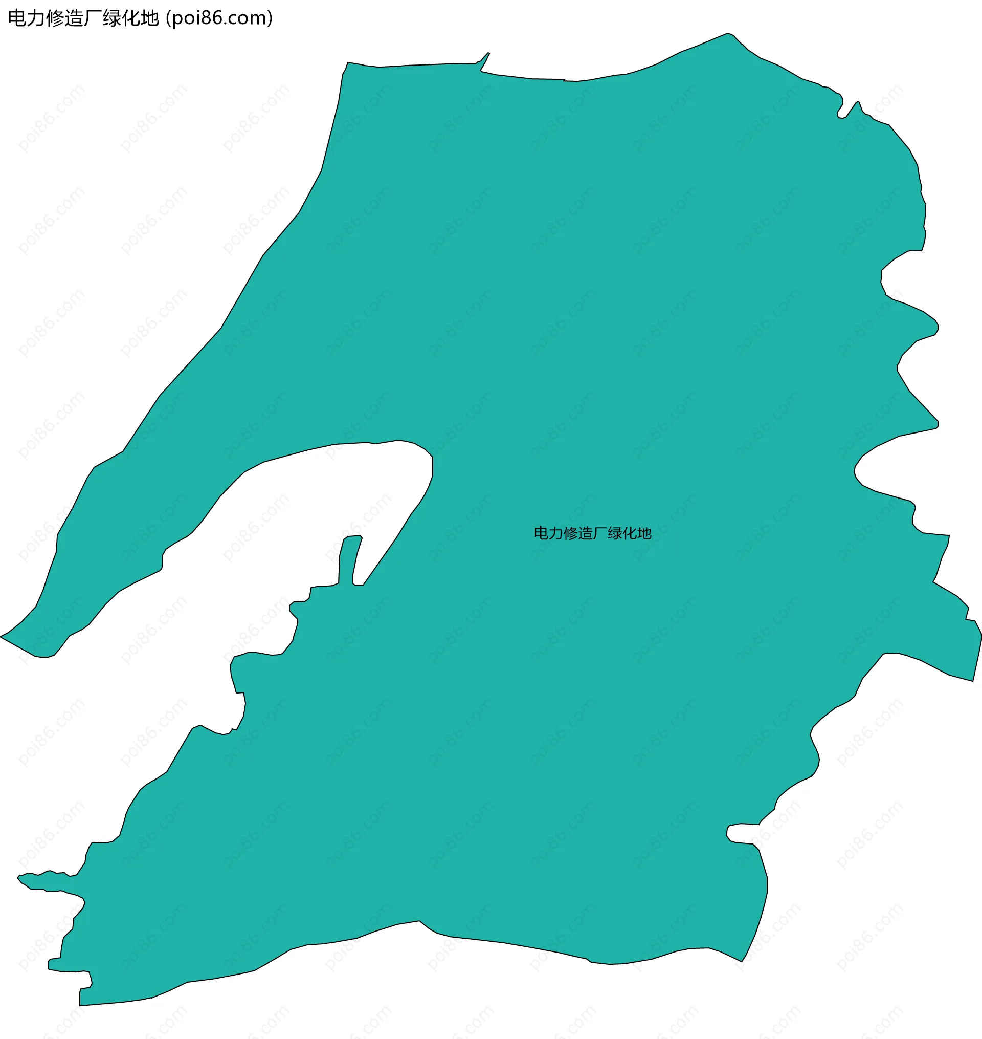 电力修造厂绿化地边界地图